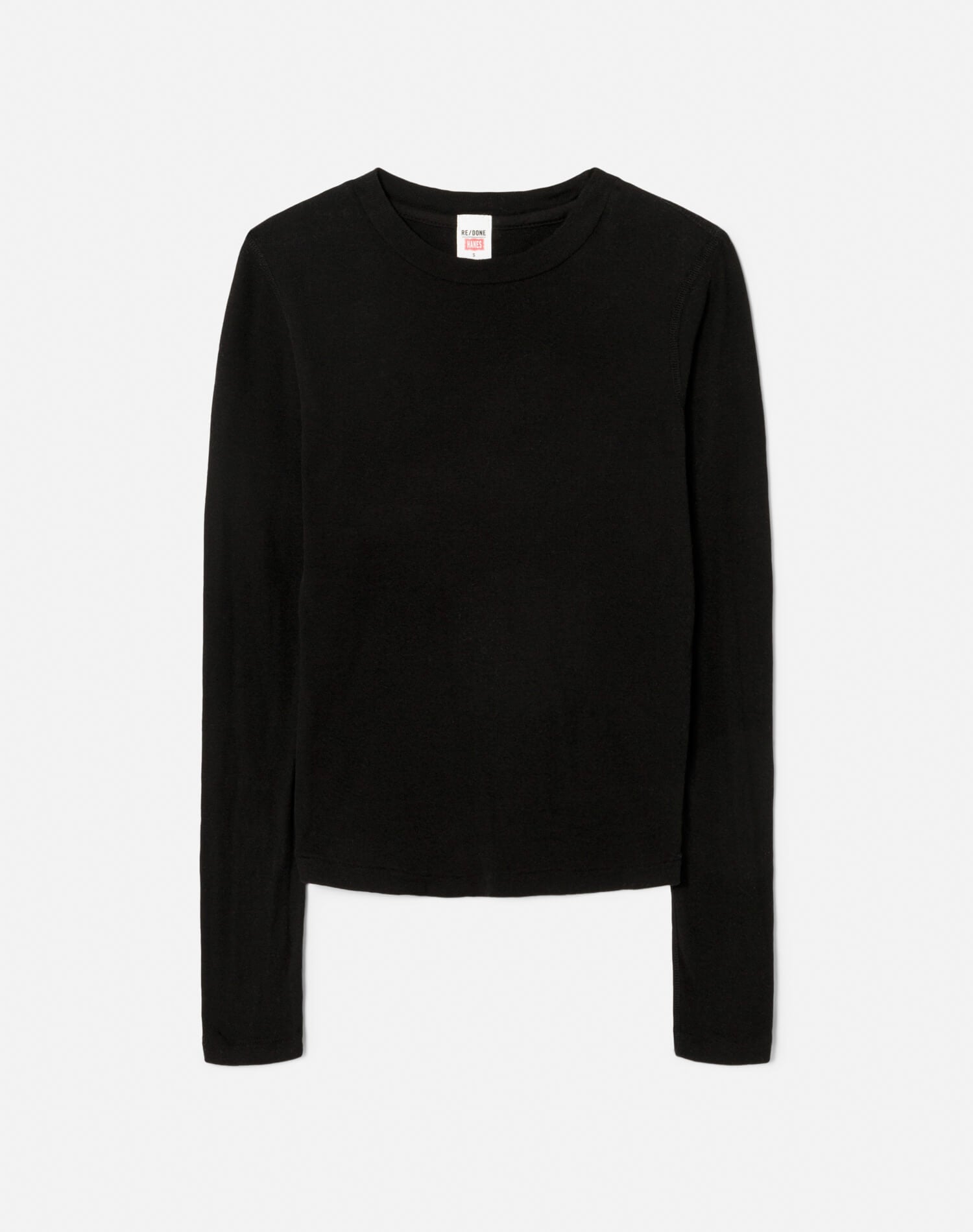 Tシャツ・カットソー RONRON WRAP LONG SLEEVE BLACK RE/DONE | 90s Baby Long sleeve in Vintage Black