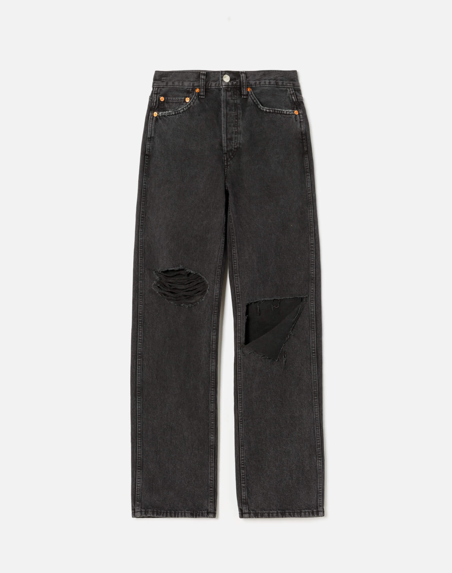 Wash Ripped Rips On Back Of Jeans RE/DONE Jeans High Rise Loose In