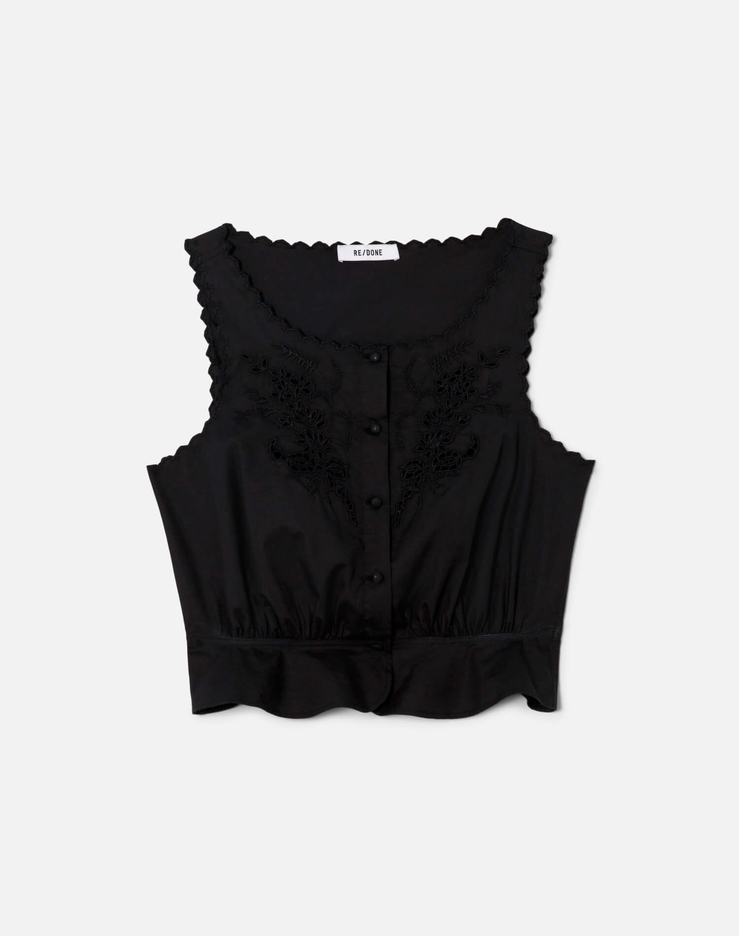 Jerry Tank Blouse - Black – RE/DONE