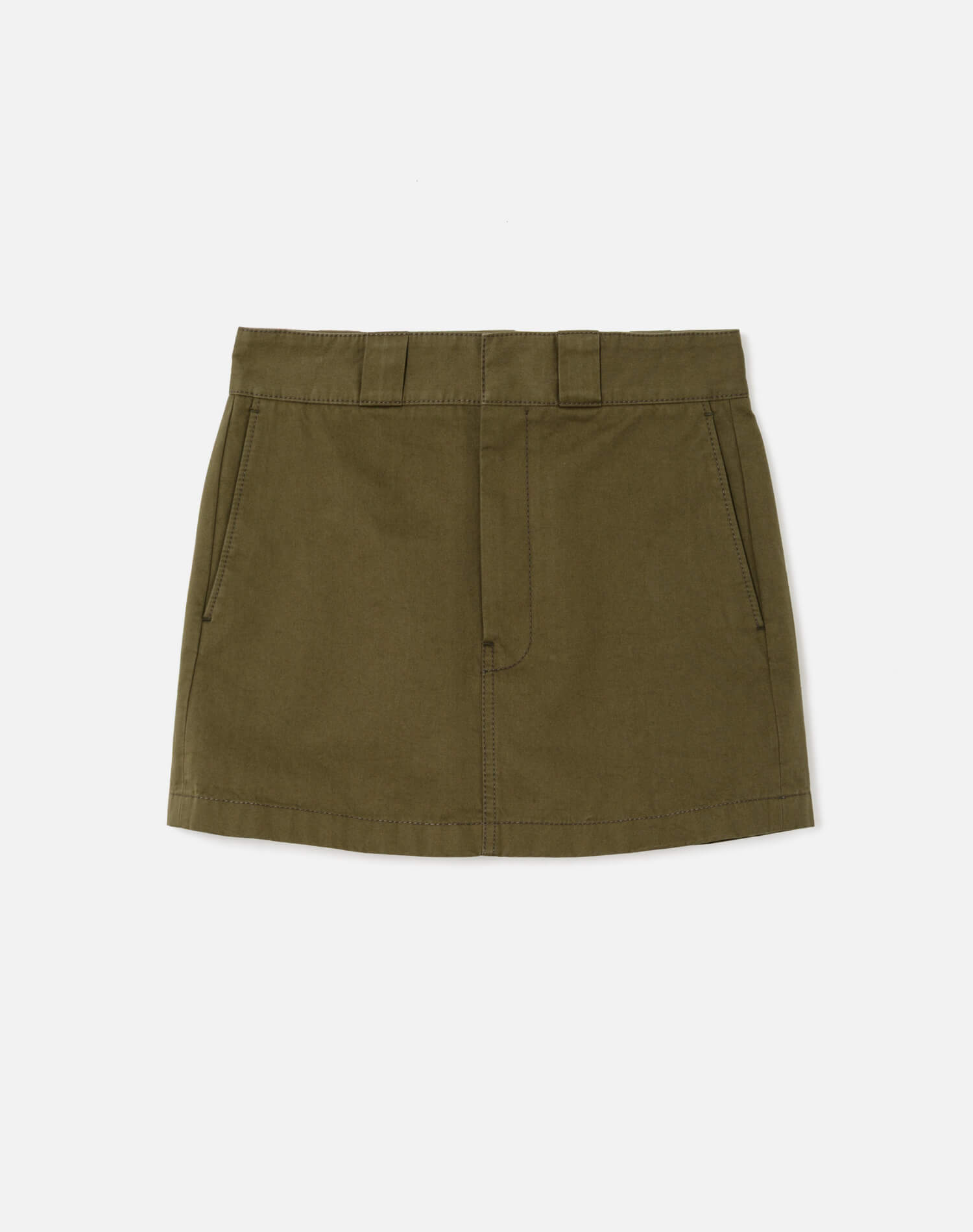 RE/DONE | The Ollie Skirt in Army Green