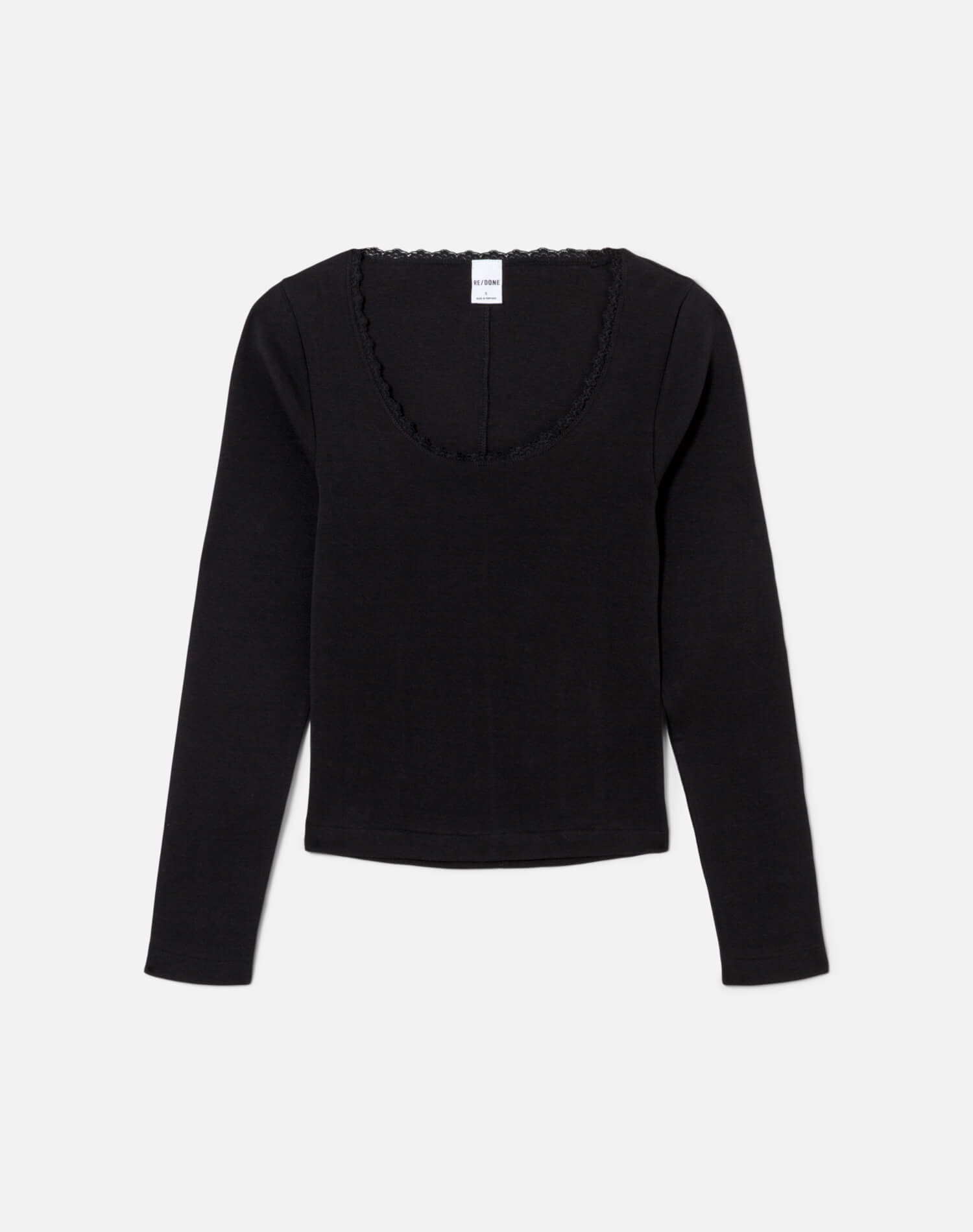 scoop neck long sleeve black dress LILLIAN (Style #101)
