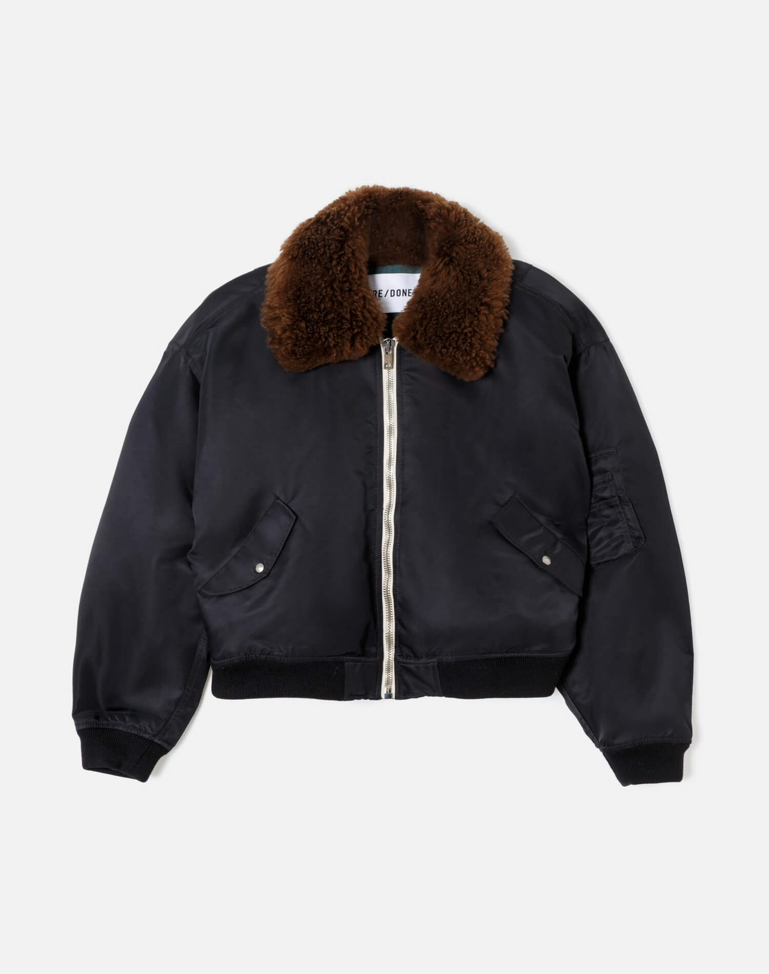 RE/DONE | Shrunken Bomber in Black