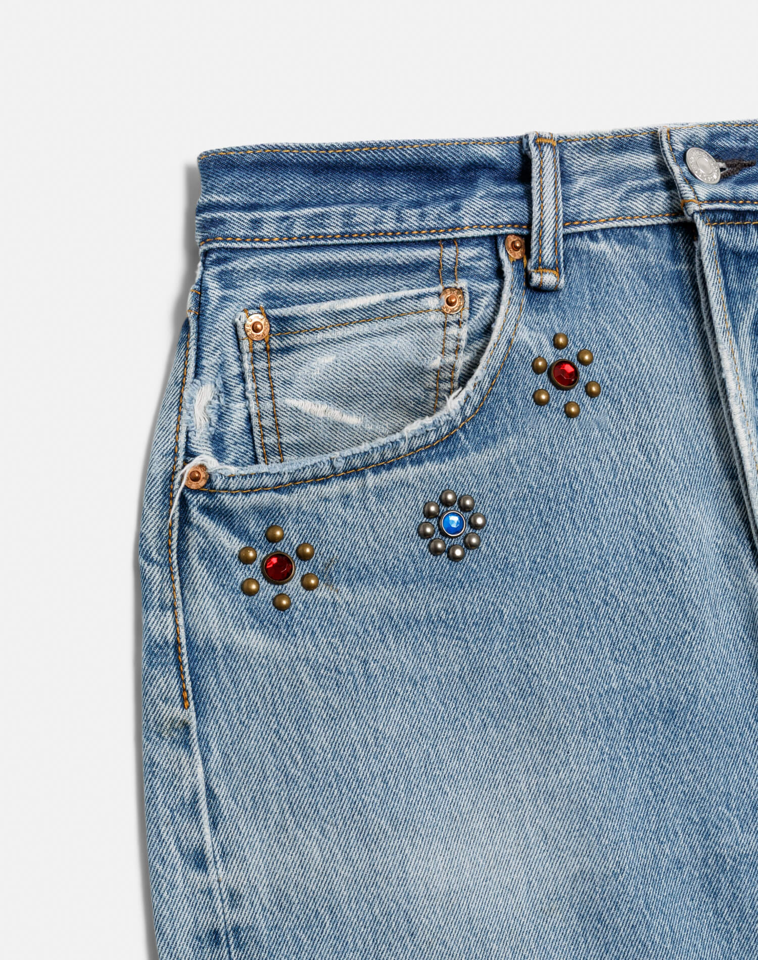 Levi's Studded Boyfriend Jean - Indigo Bloom Stud
