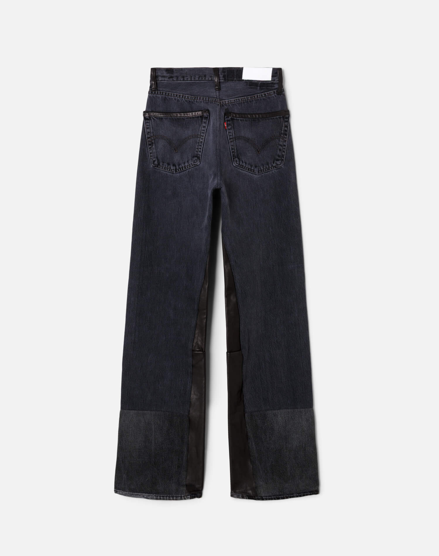 RE/DONE | Levi's High Rise Wide Leg in Black Leather