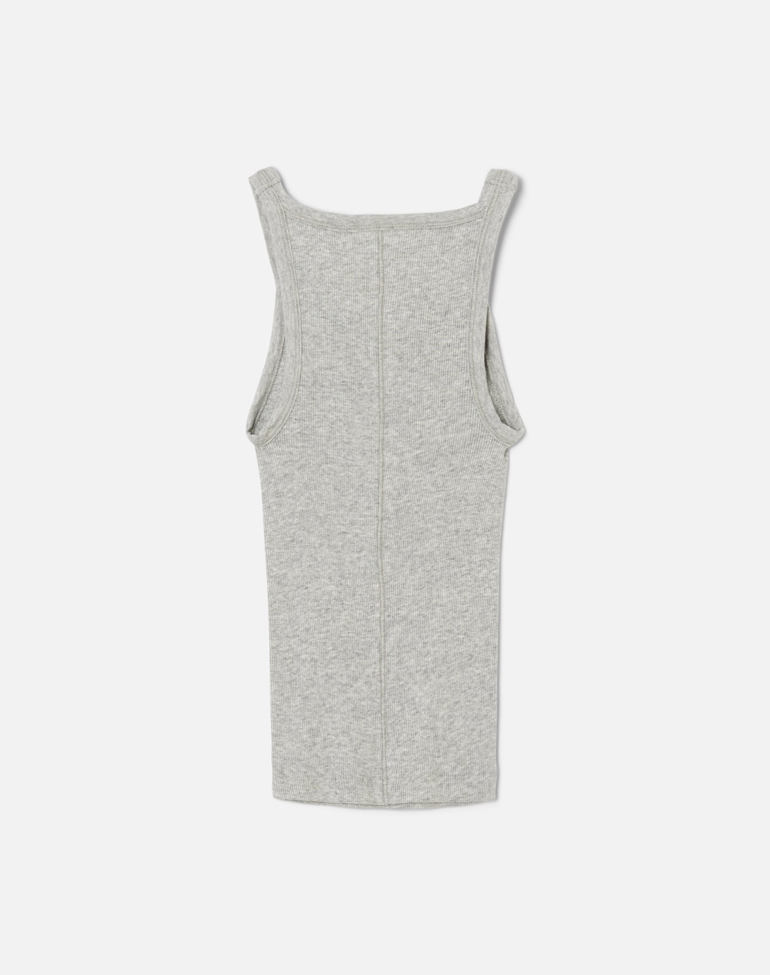 RE/DONE | Hanes Ribbed Tank in Heather Grey