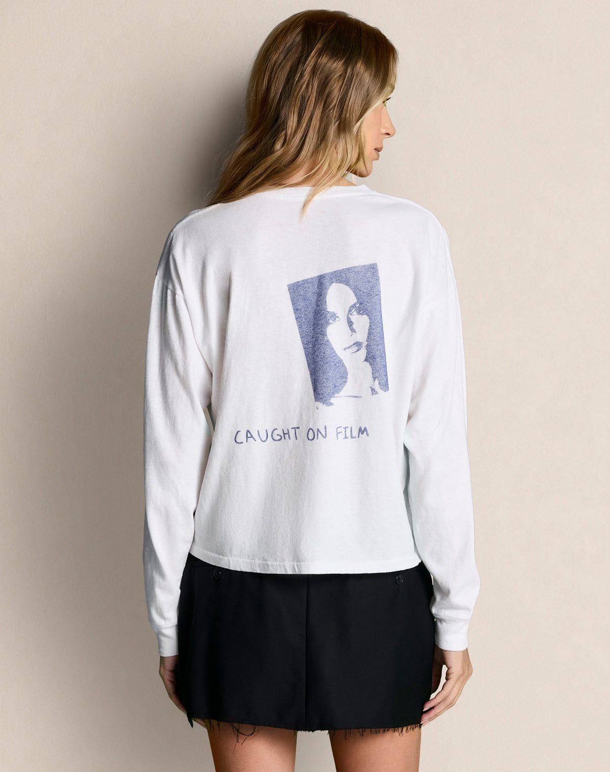 Boxy Boyfriend Long Sleeve Shh - Optic White