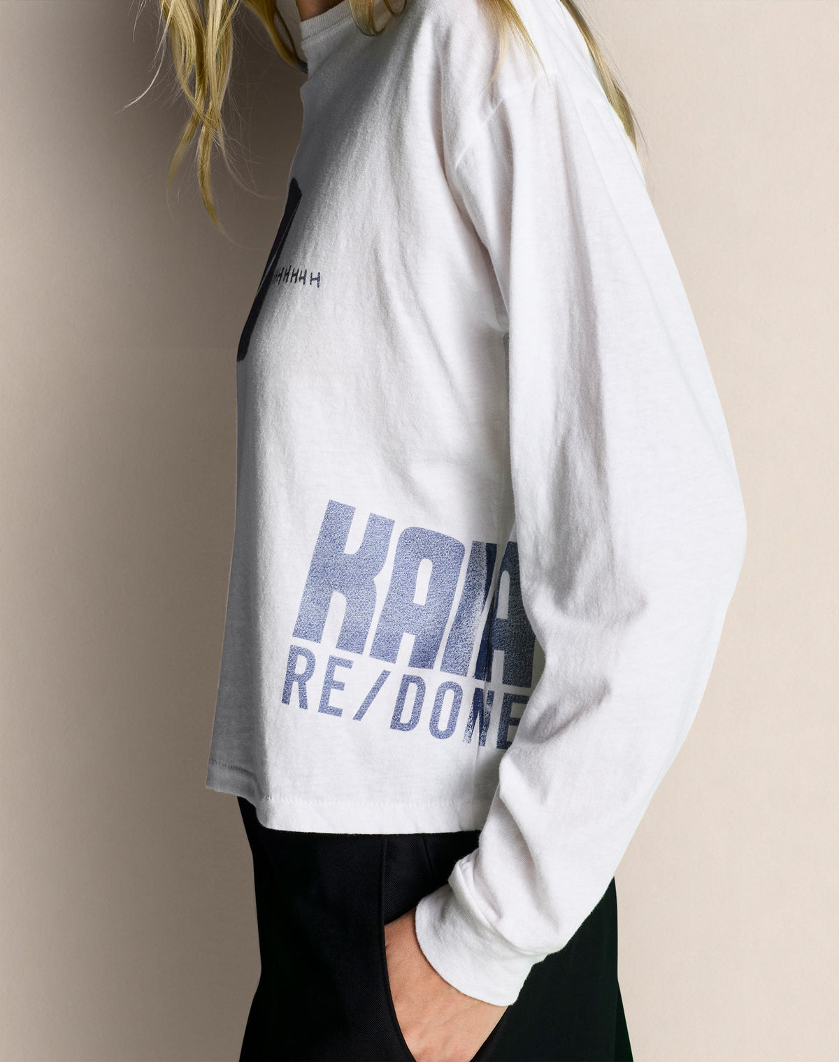Boxy Boyfriend Long Sleeve Shh - Optic White