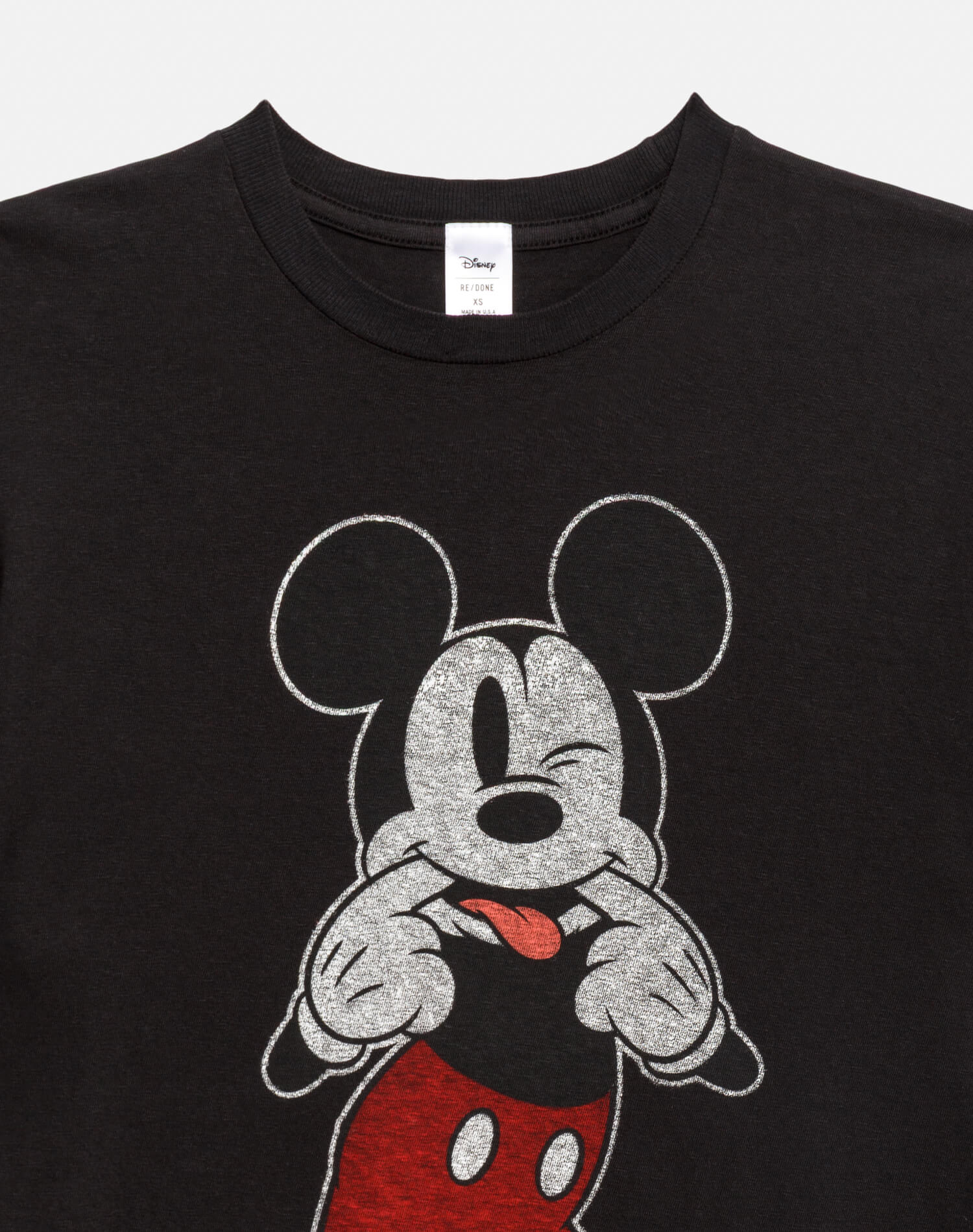 Boyfriend "Silly Mickey Mouse" Tee - Washed Black