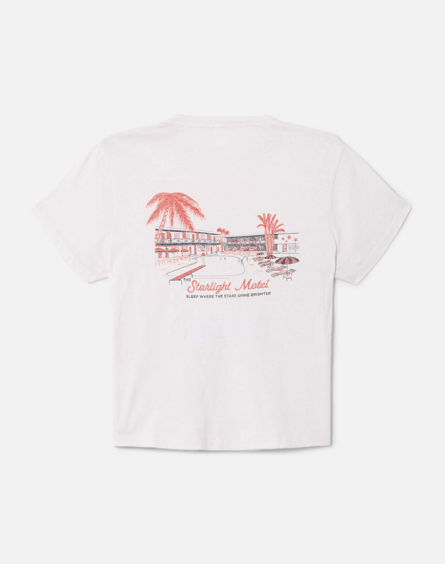 1950s Boxy Tee Starlight Motel - Vintage White – RE/DONE