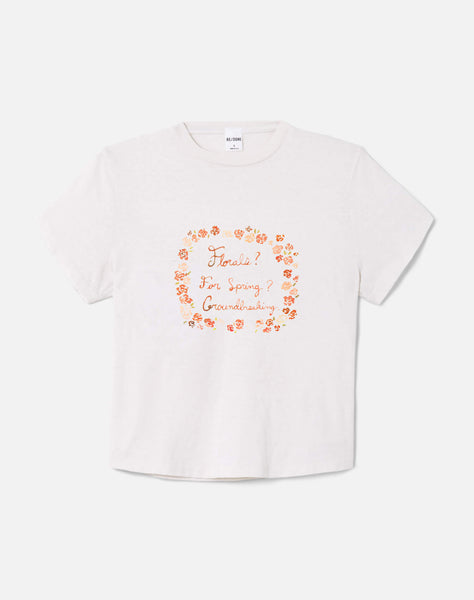 1950s Boxy Tee Florals - Vintage White – RE/DONE