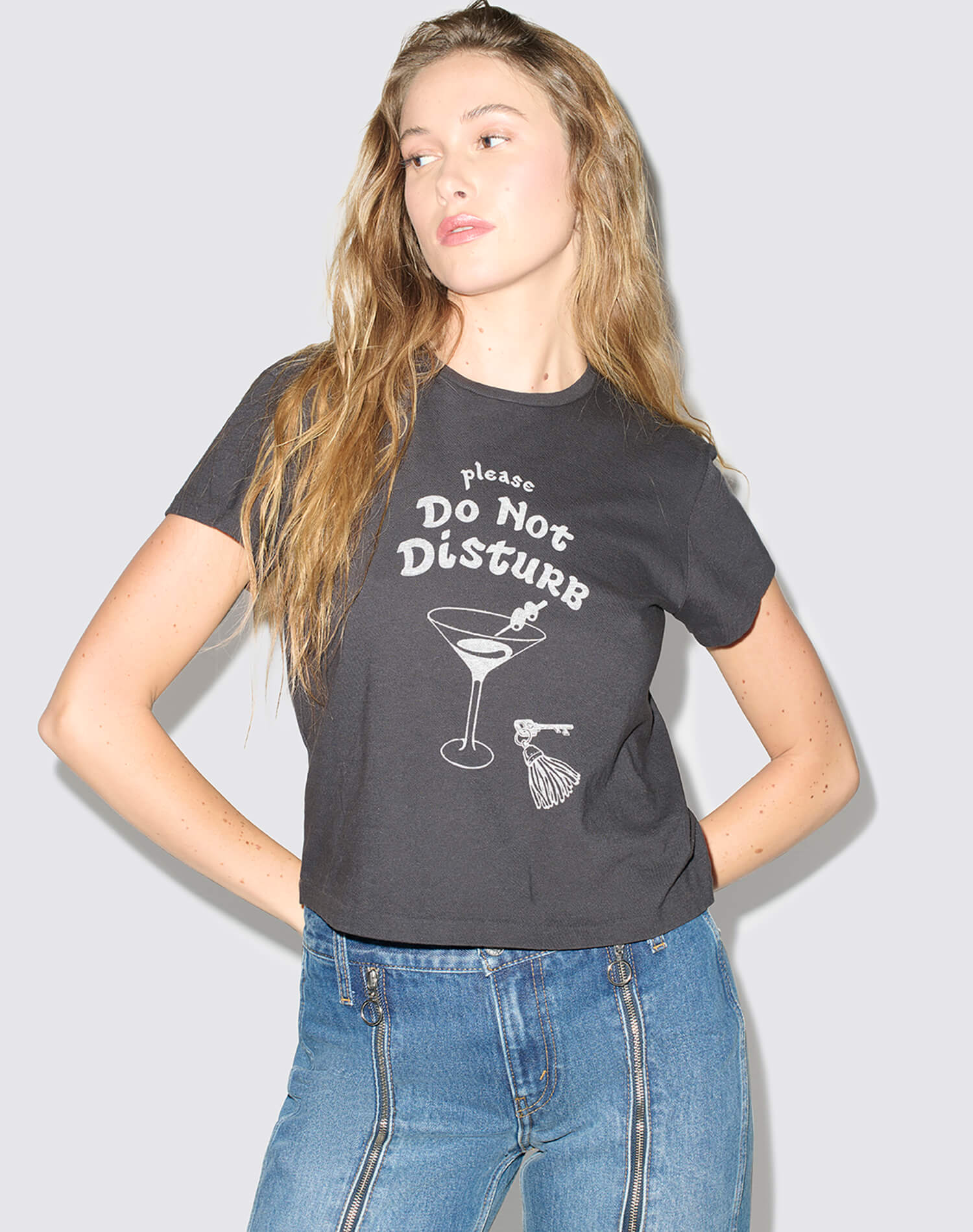 50s Boxy Tee DND - Washed Black