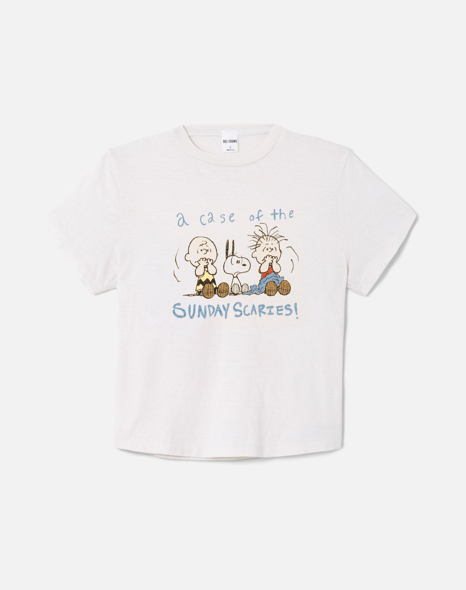 50s Boxy Tee Scaries - Vintage White