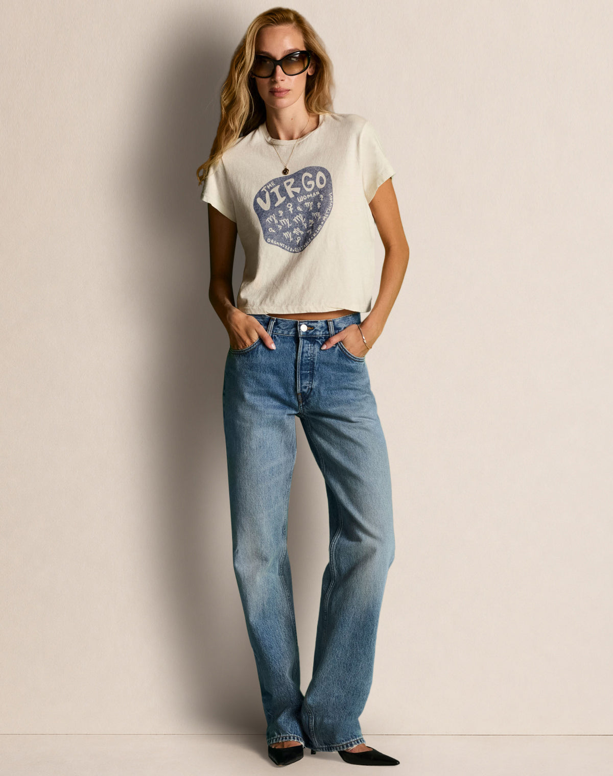 50s Boxy Tee Virgo - Parchment