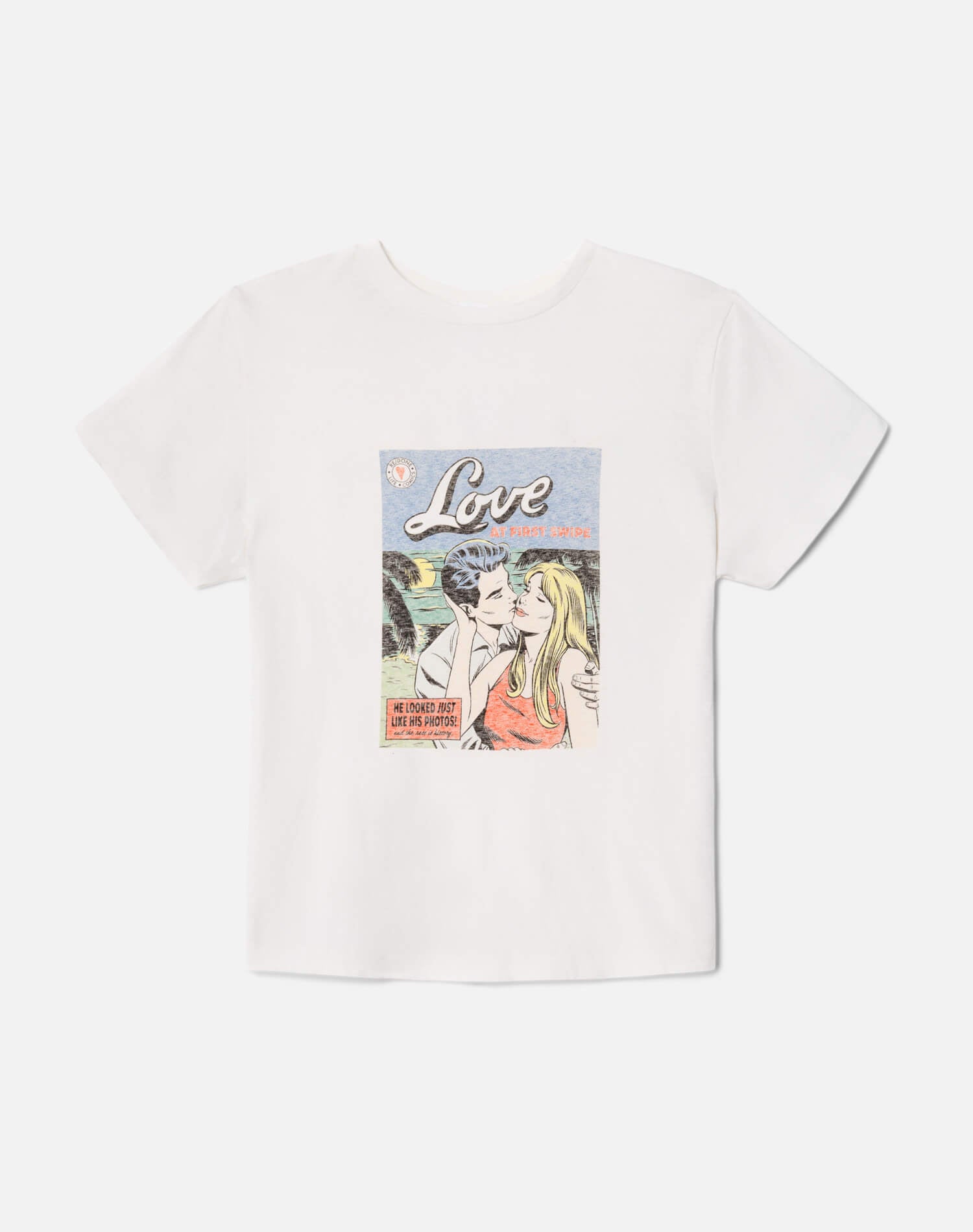 Classic "Swipe" Tee - Vintage White