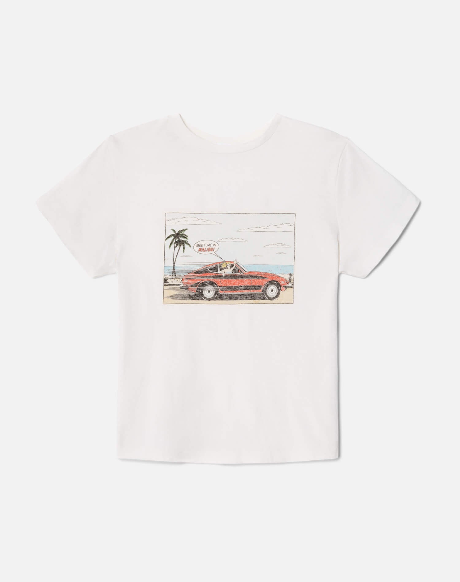Classic Tee Malibu Car - Vintage White