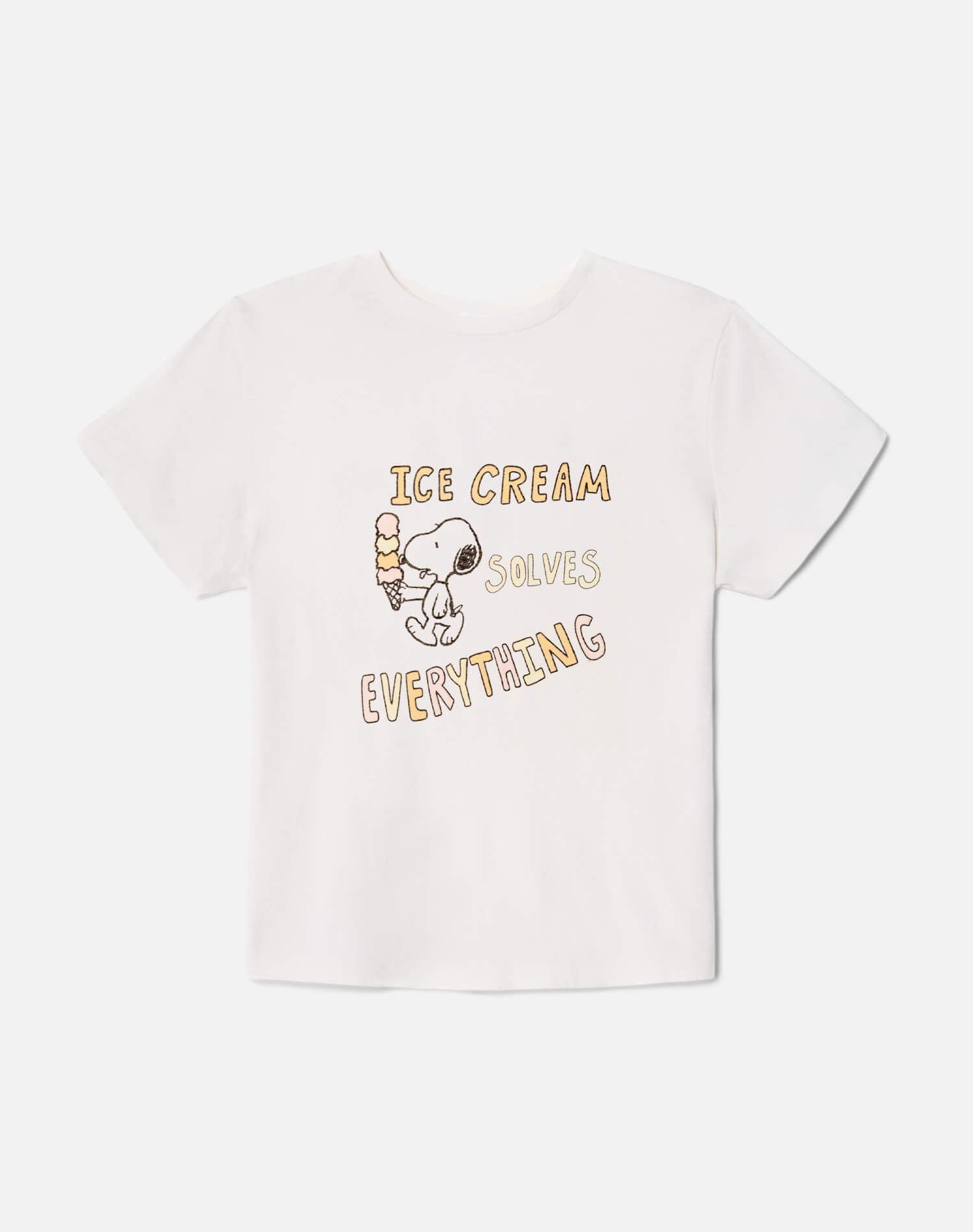 Surplus Classic "Snoopy Ice Cream" Tee - Vintage White