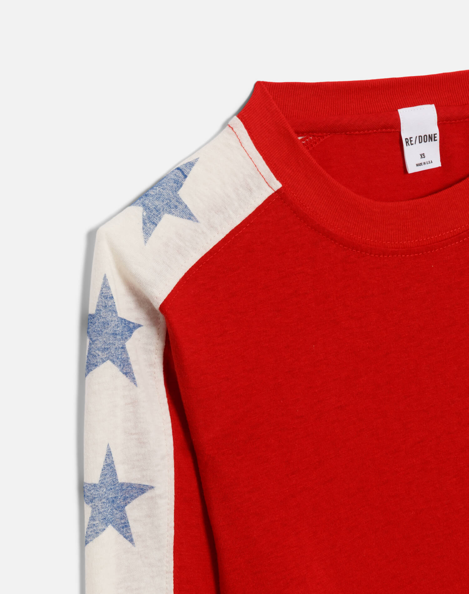 Star Contrast Long Sleeve Jersey - Crimson