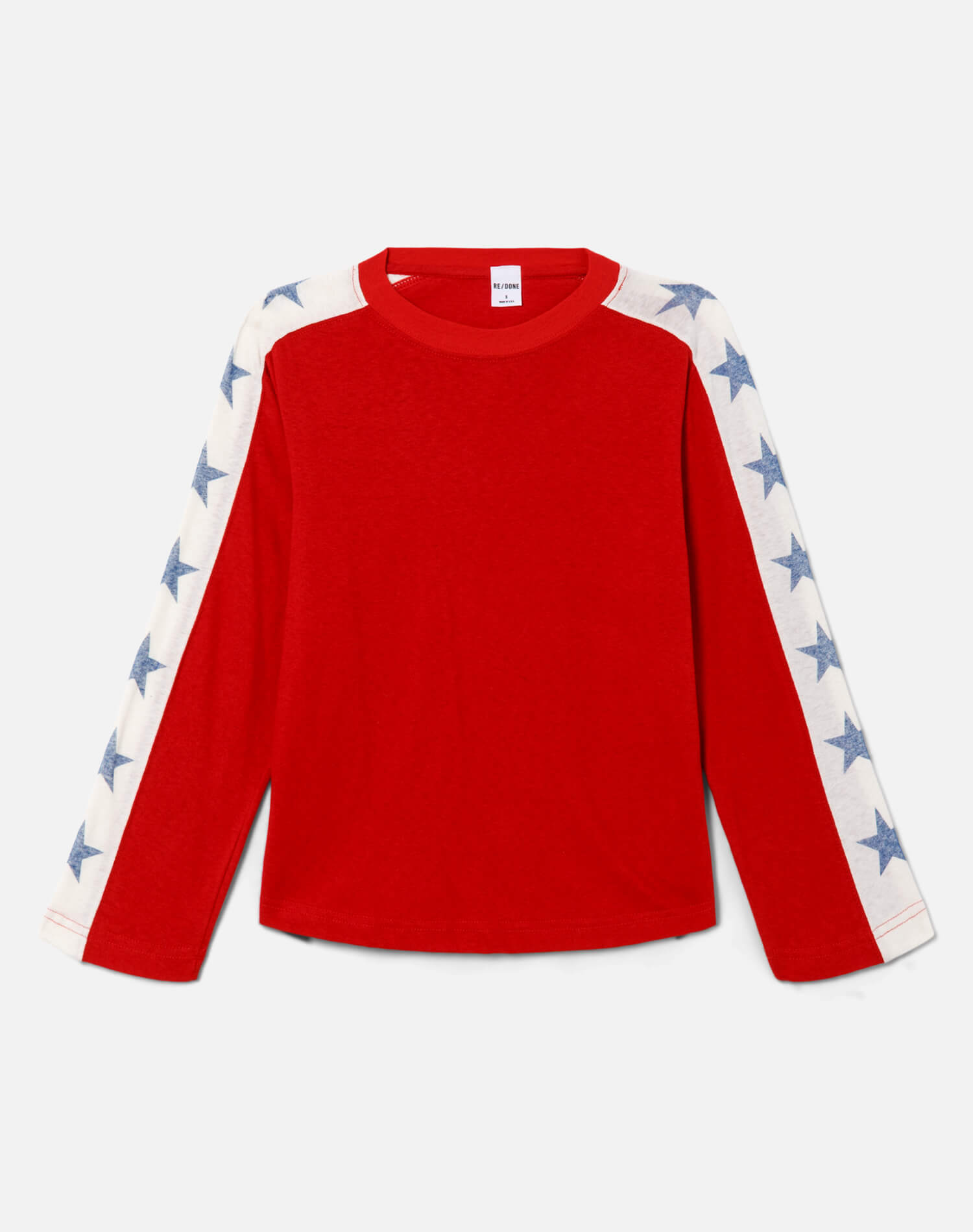 Star Contrast Long Sleeve Jersey - Crimson