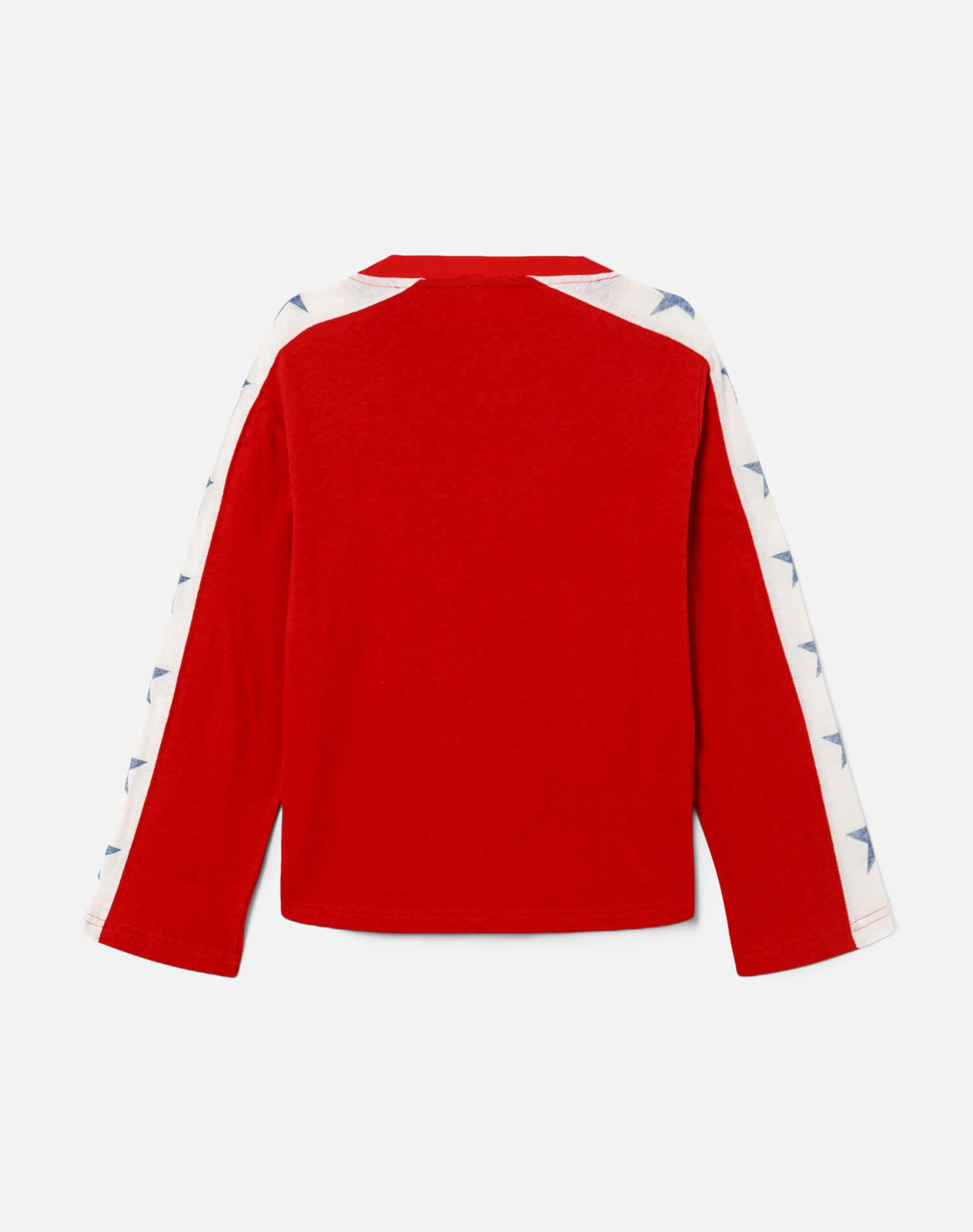 Star Contrast Long Sleeve Jersey - Crimson