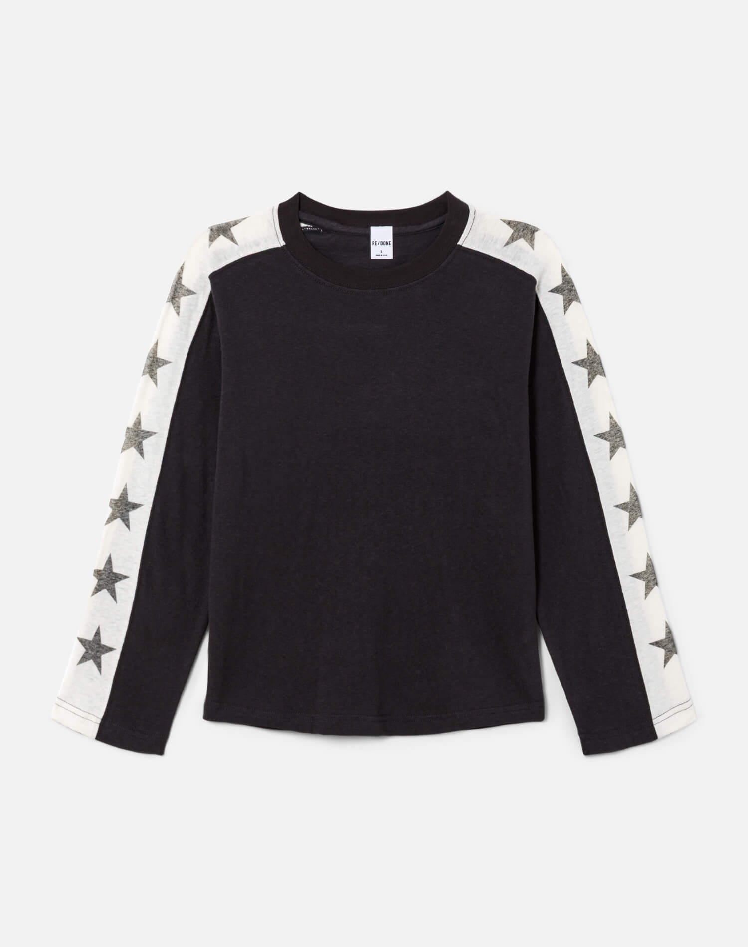 Star Contrast Long Sleeve Jersey - Washed Black