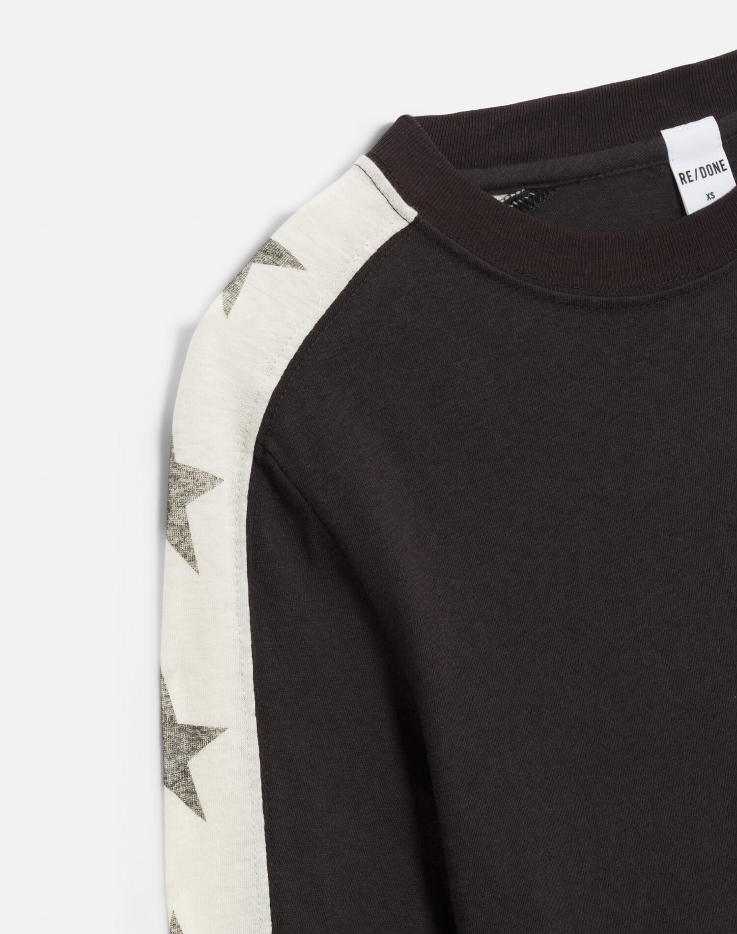 Star Contrast Long Sleeve Jersey - Washed Black