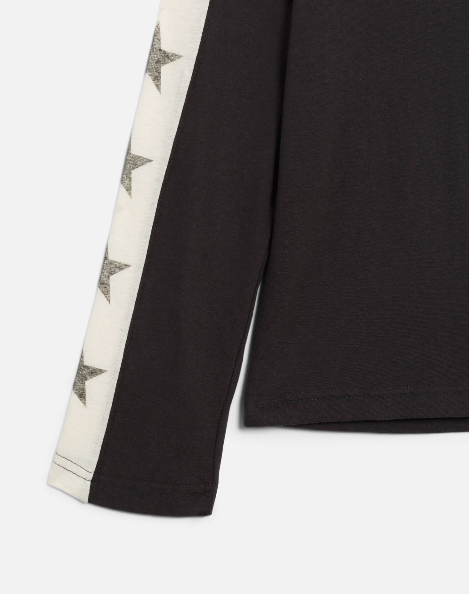 Star Contrast Long Sleeve Jersey - Washed Black