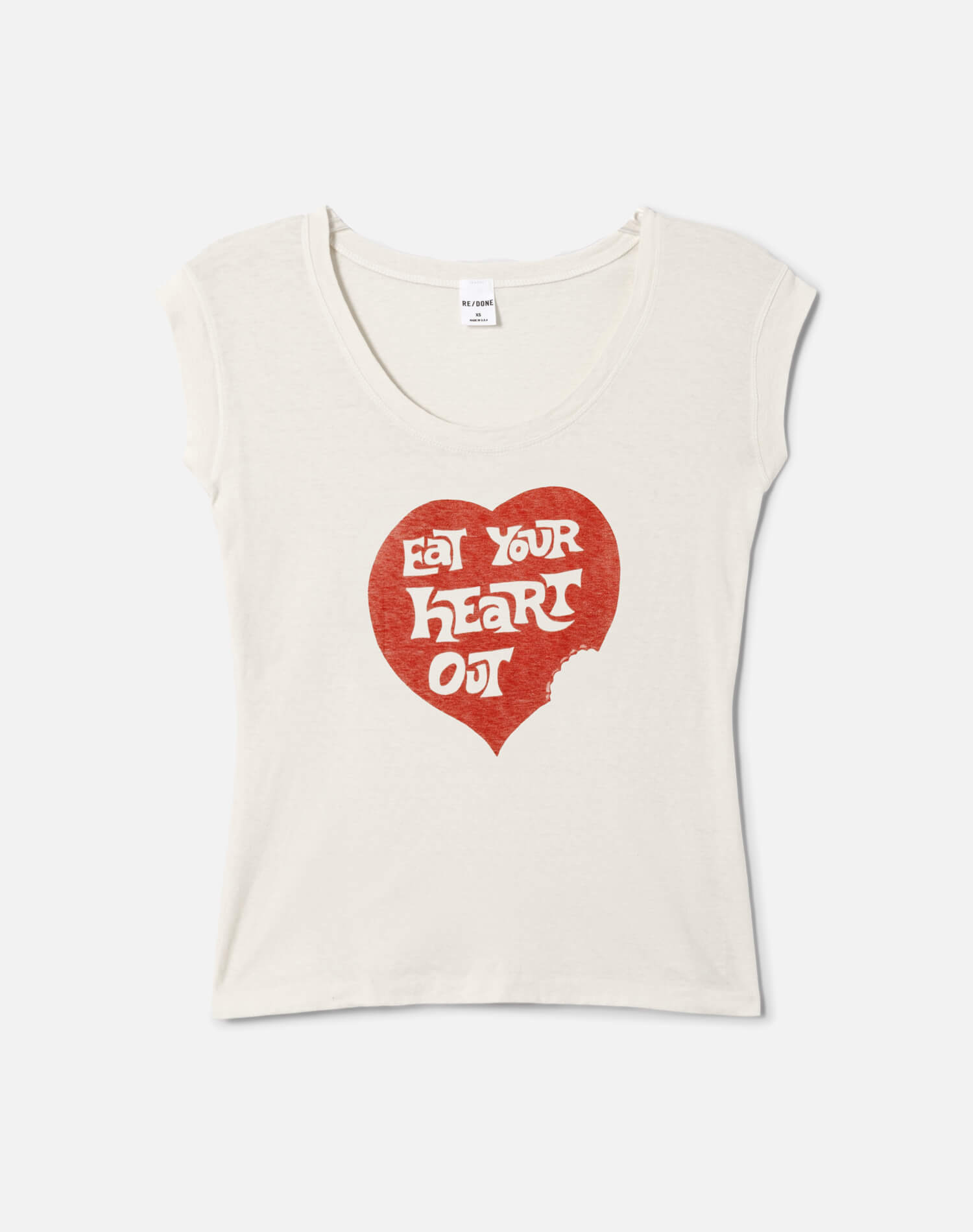 Freddie Tee Eat Your Heart - Vintage White