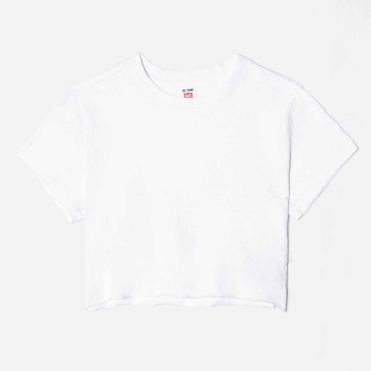 Hanes Cropped 60s Slim Tee - White
