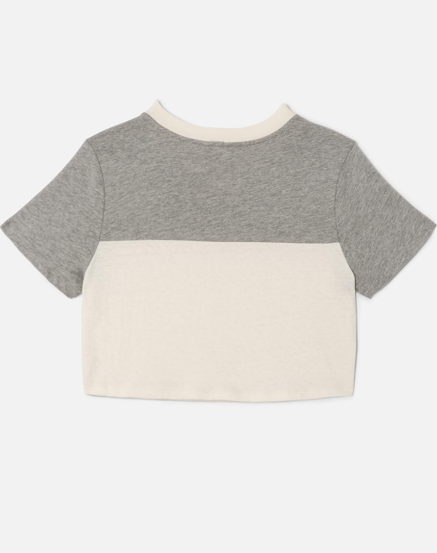 Hanes V Neck Contrast Jersey - HTG Vintage White