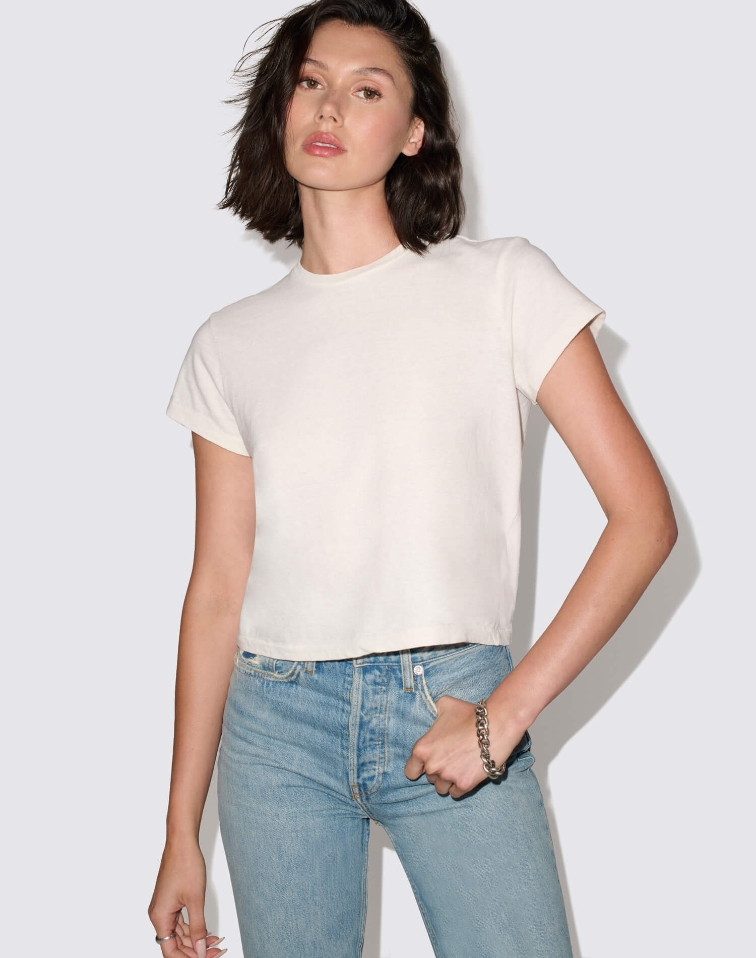 Hanes 1950s Boxy Tee - Vintage White
