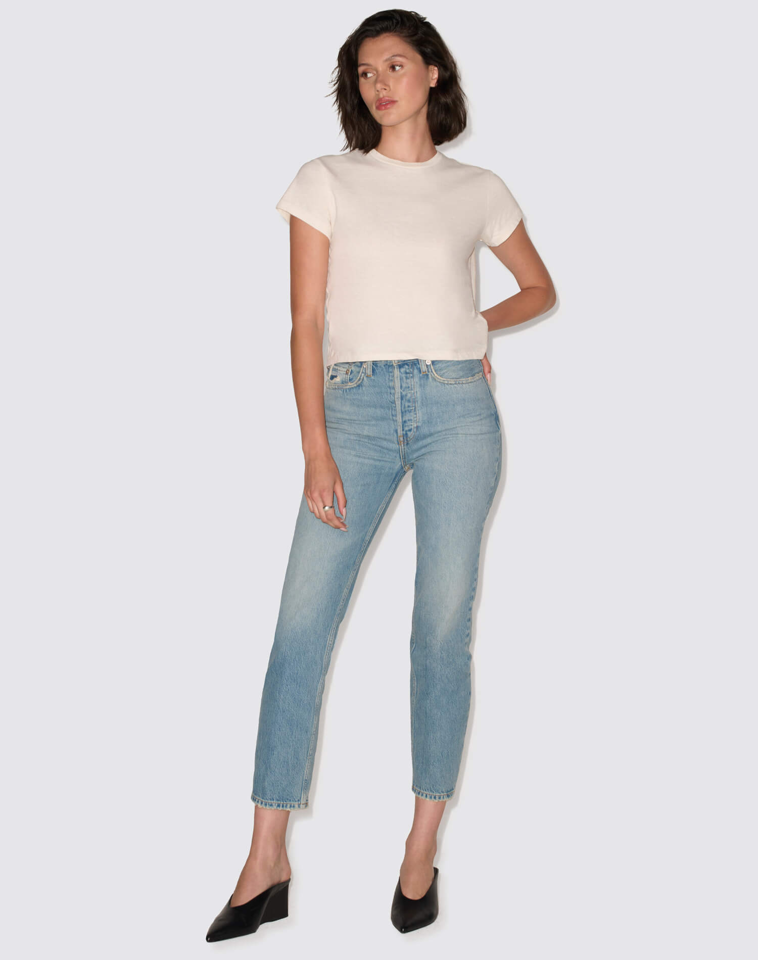 Hanes 1950s Boxy Tee - Vintage White