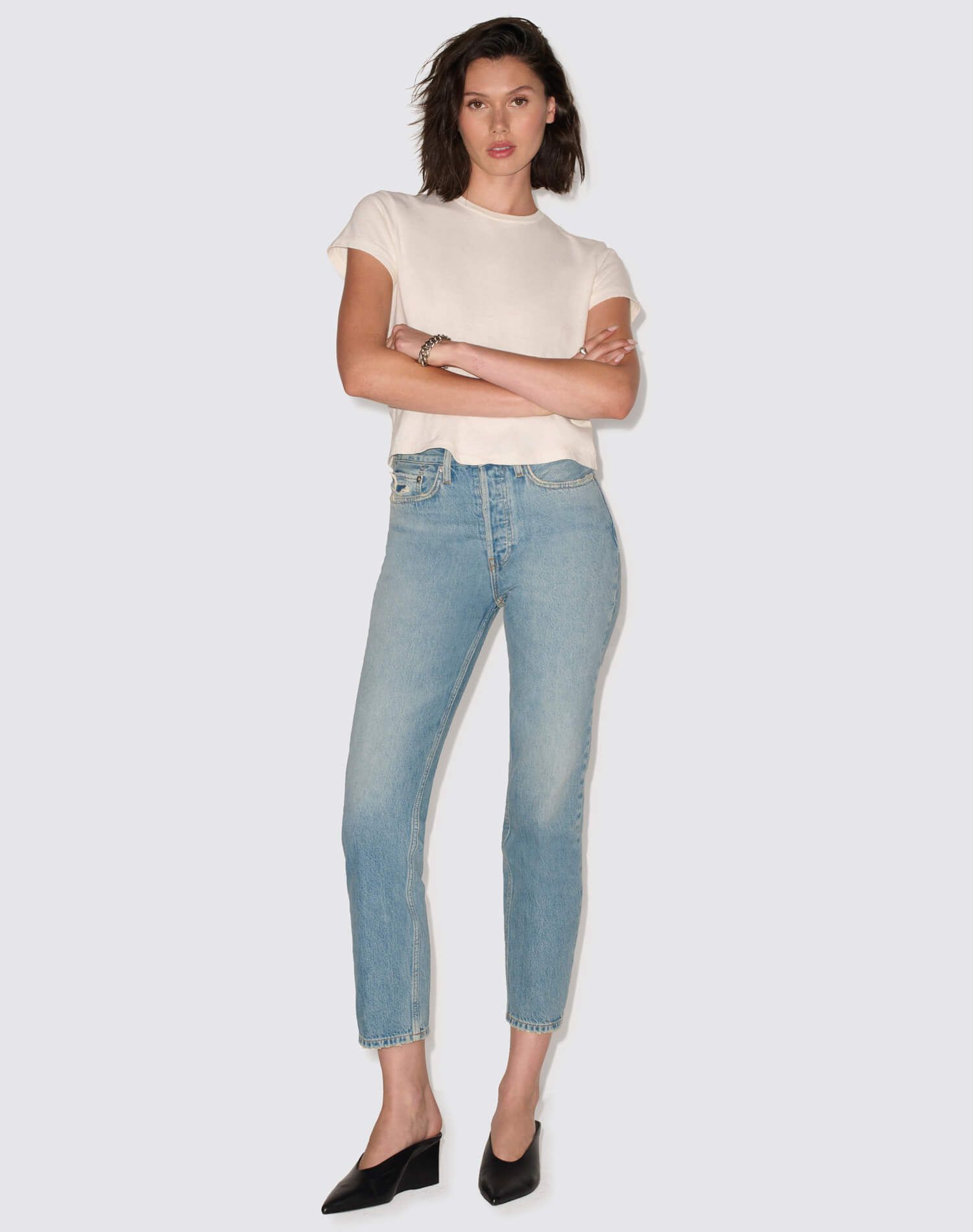 Hanes 1950s Boxy Tee - Vintage White