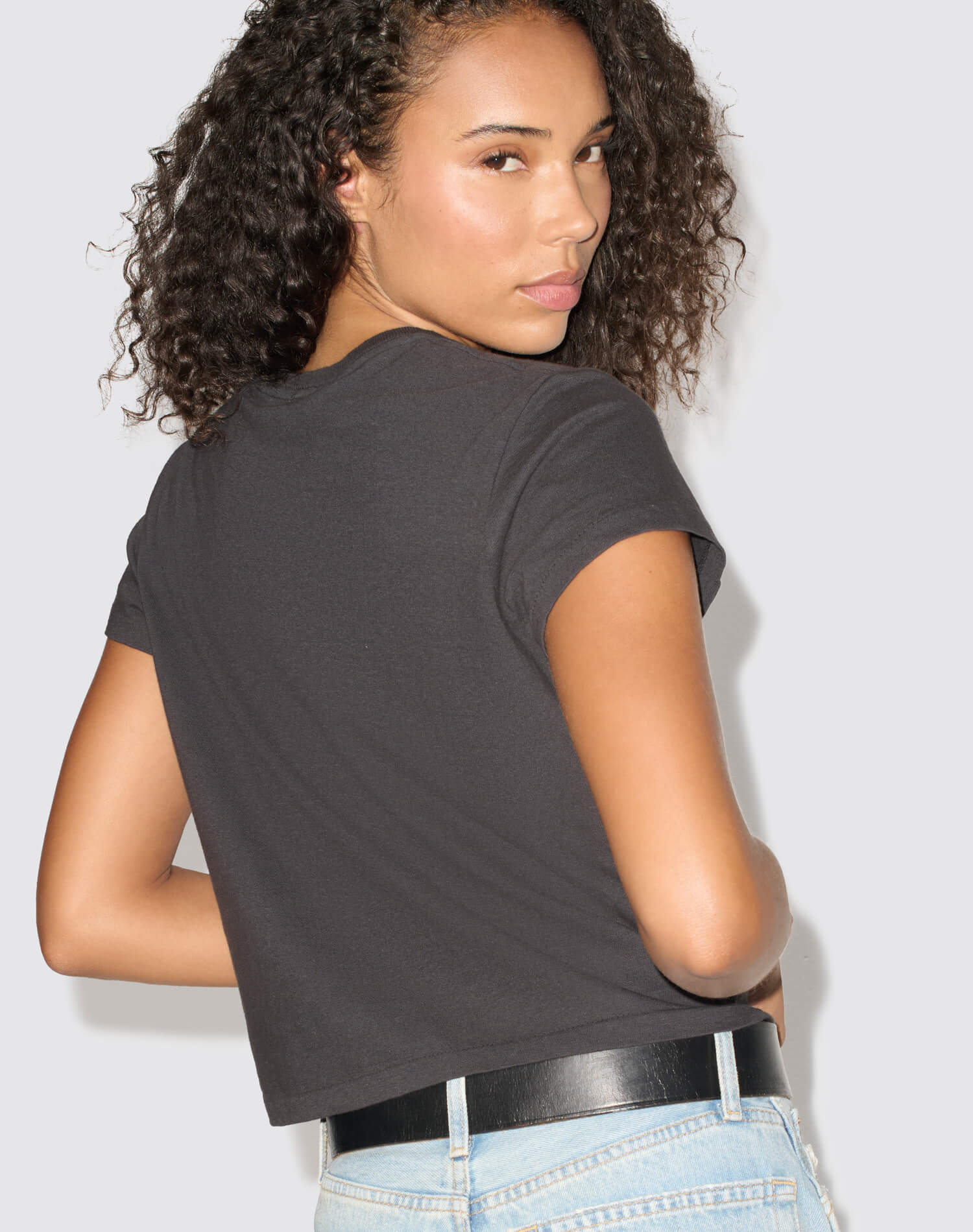 Hanes 1950s Boxy Tee - Washed Black