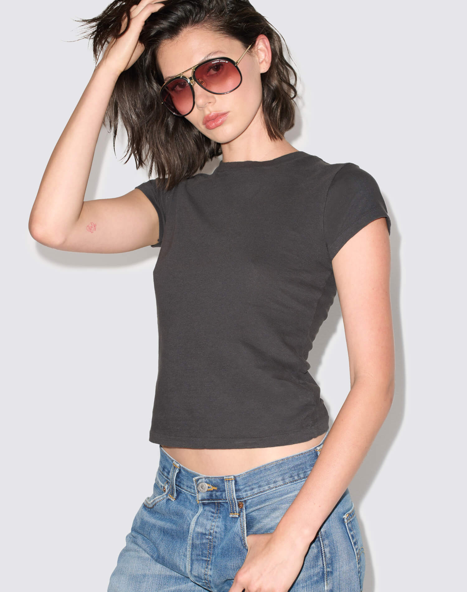Hanes 1960s Slim Tee - Washed Black