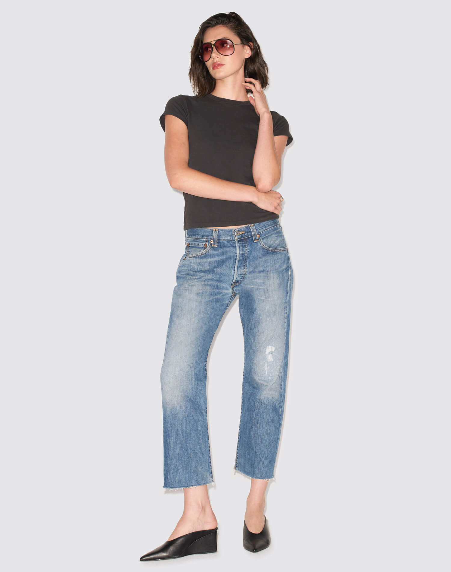 Hanes 1960s Slim Tee - Washed Black