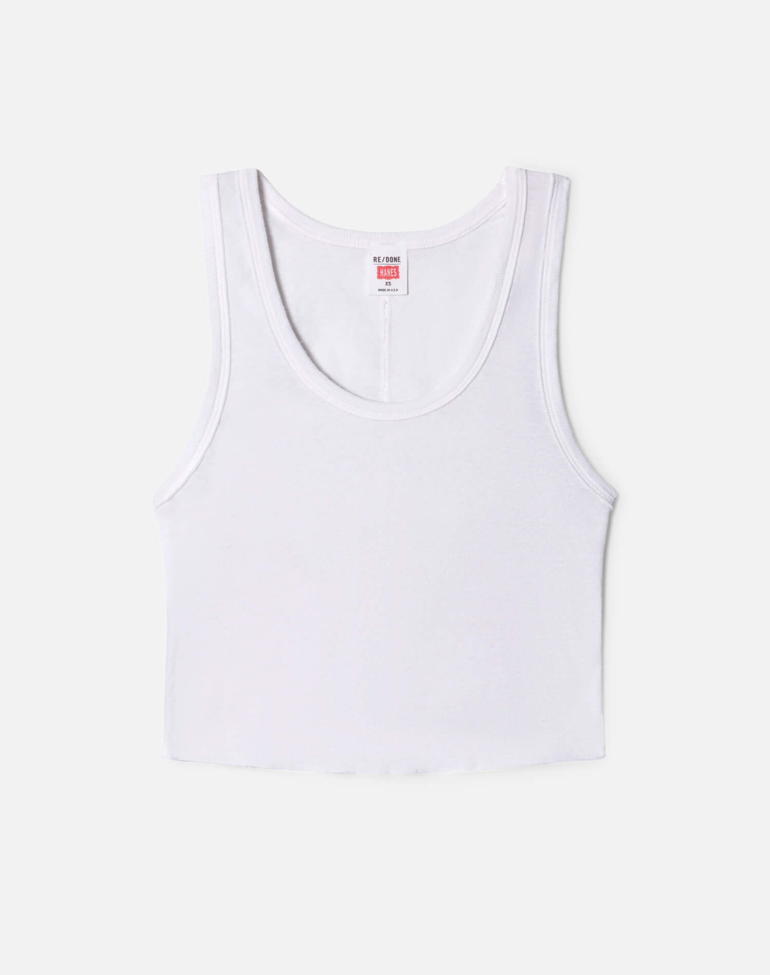 Cropped 60s Tank - Optic White
