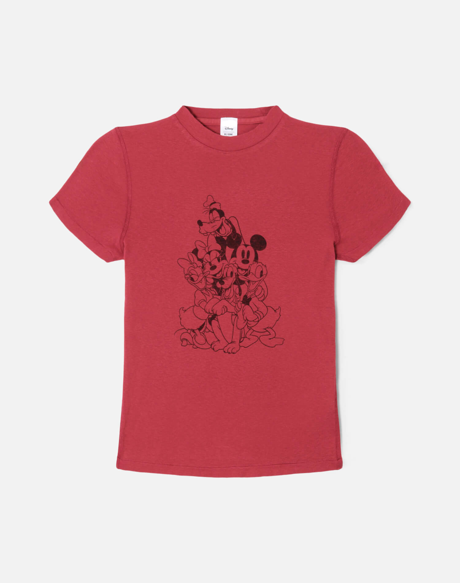 90s Baby "Mickey Mouse Crew" Tee - Rosso