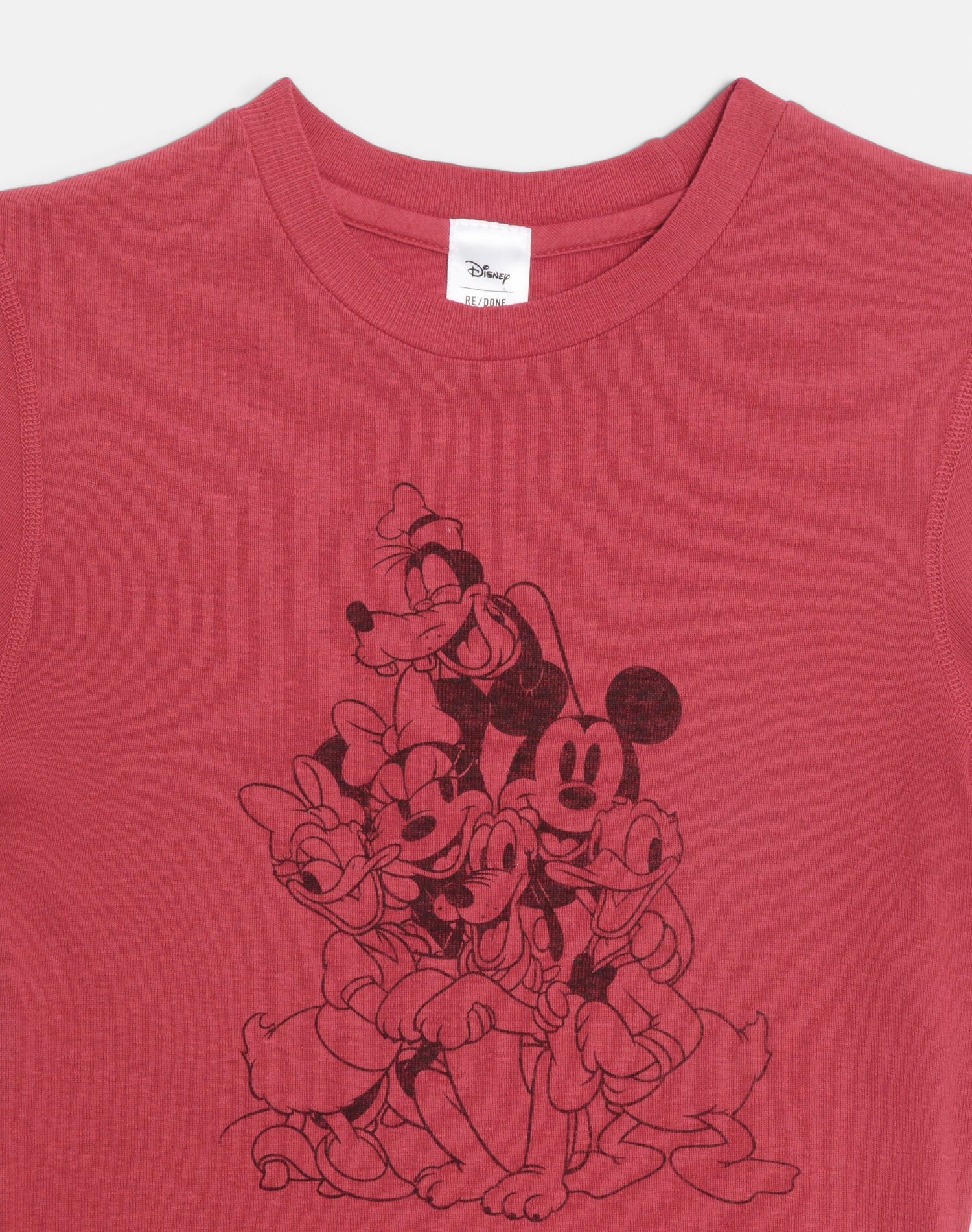 90s Baby "Mickey Mouse Crew" Tee - Rosso