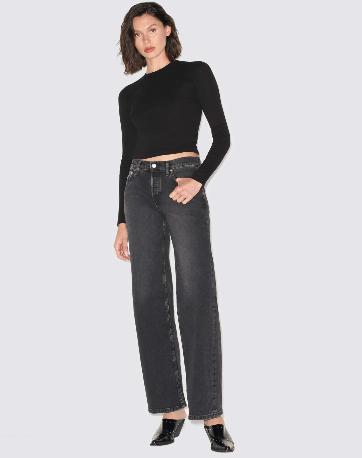 Hanes Baby Long Sleeve - Vintage Black