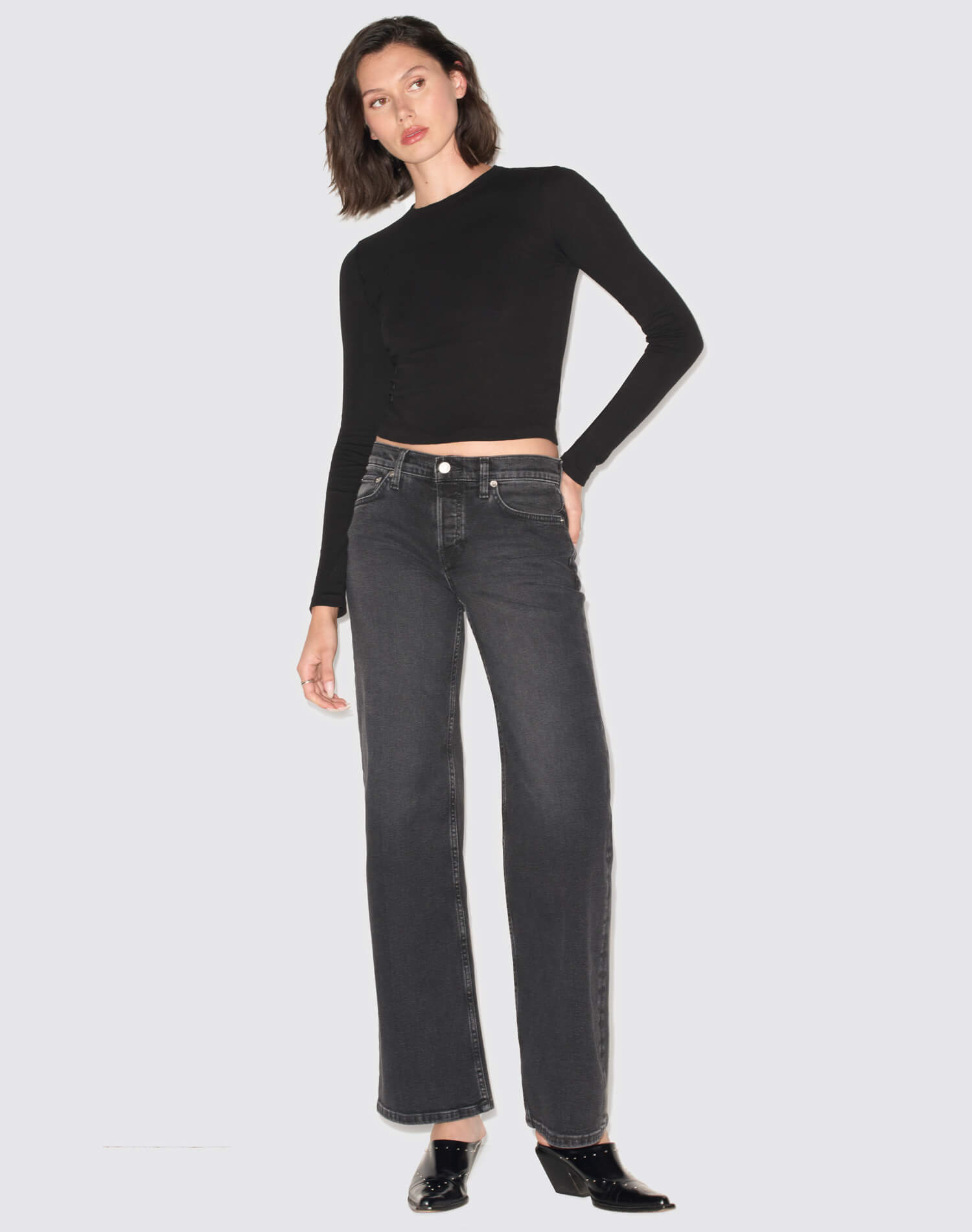 Hanes Baby Long Sleeve - Vintage Black