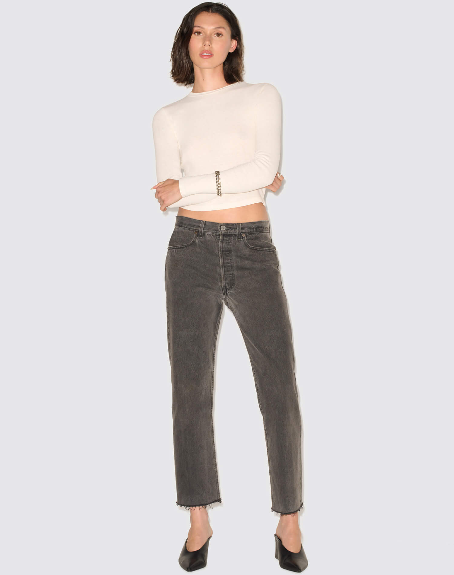 Hanes Baby Long Sleeve - Vintage White