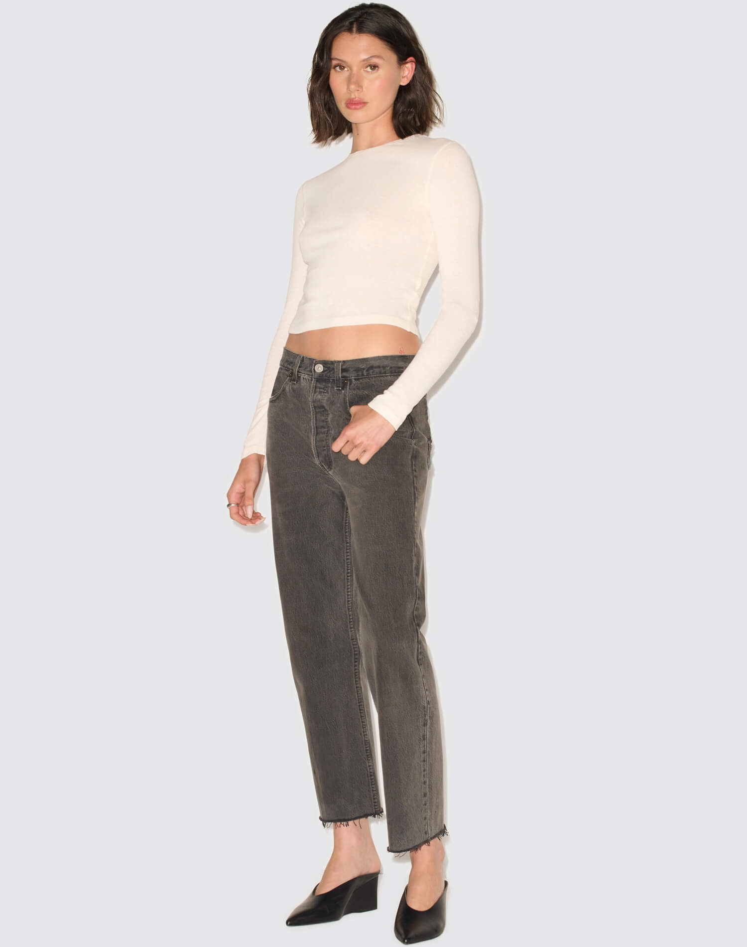 Hanes Baby Long Sleeve - Vintage White
