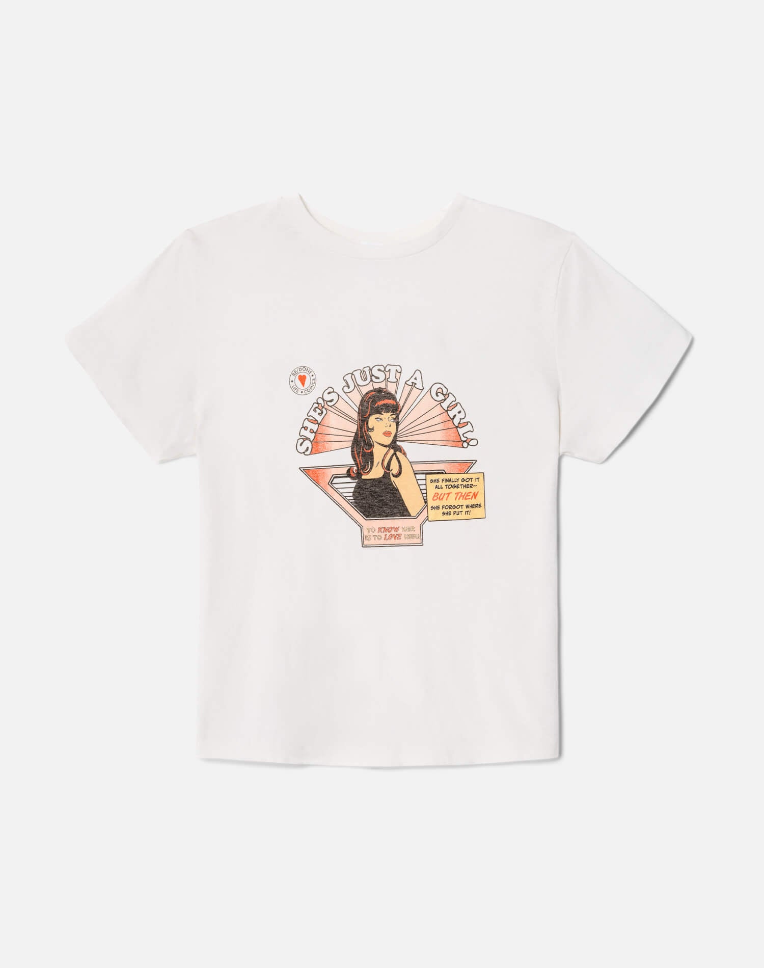 Classic Tee Just A Girl - Vintage White