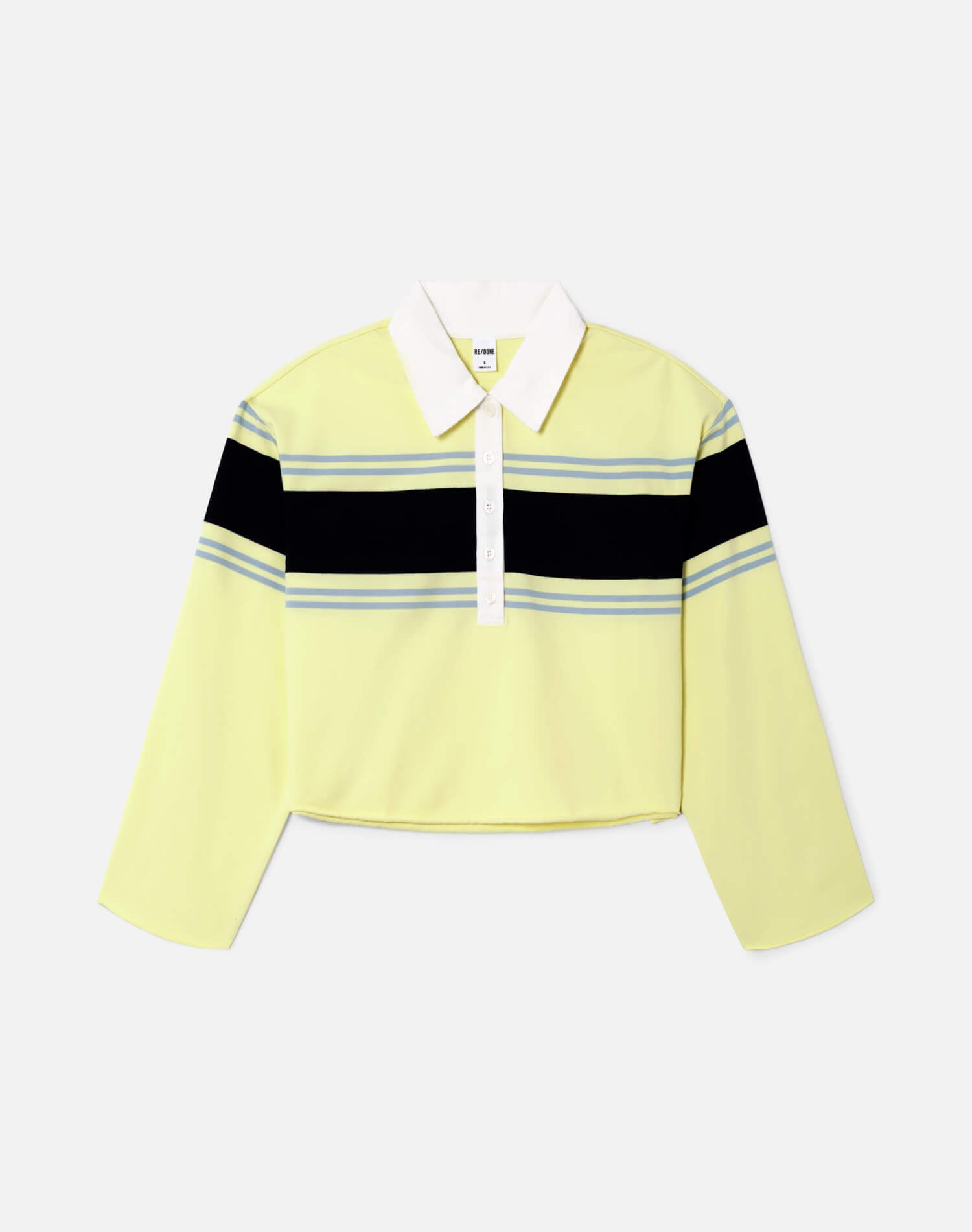 Cut Off Rugby Polo - Limeade Stripe
