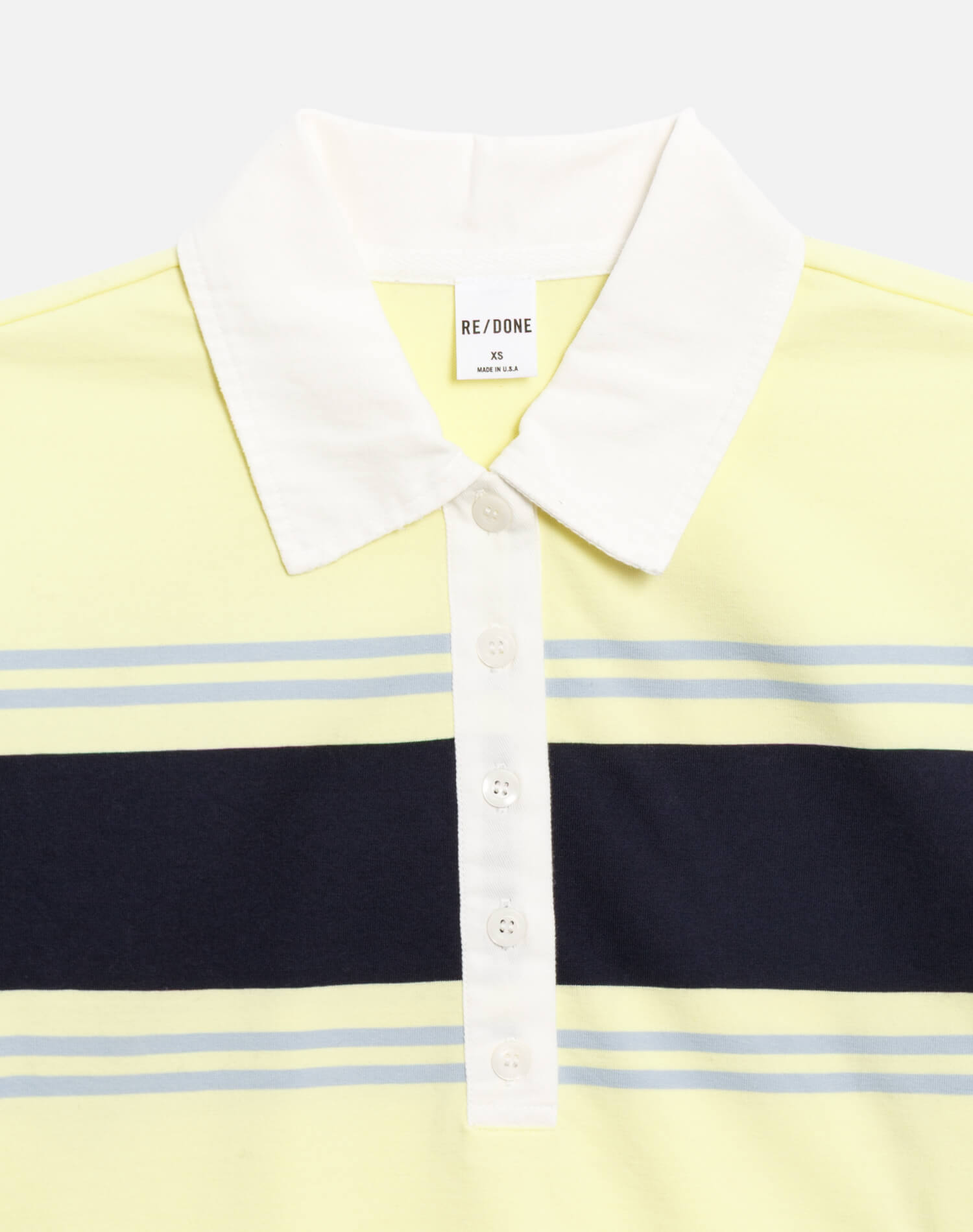 Cut Off Rugby Polo - Limeade Stripe