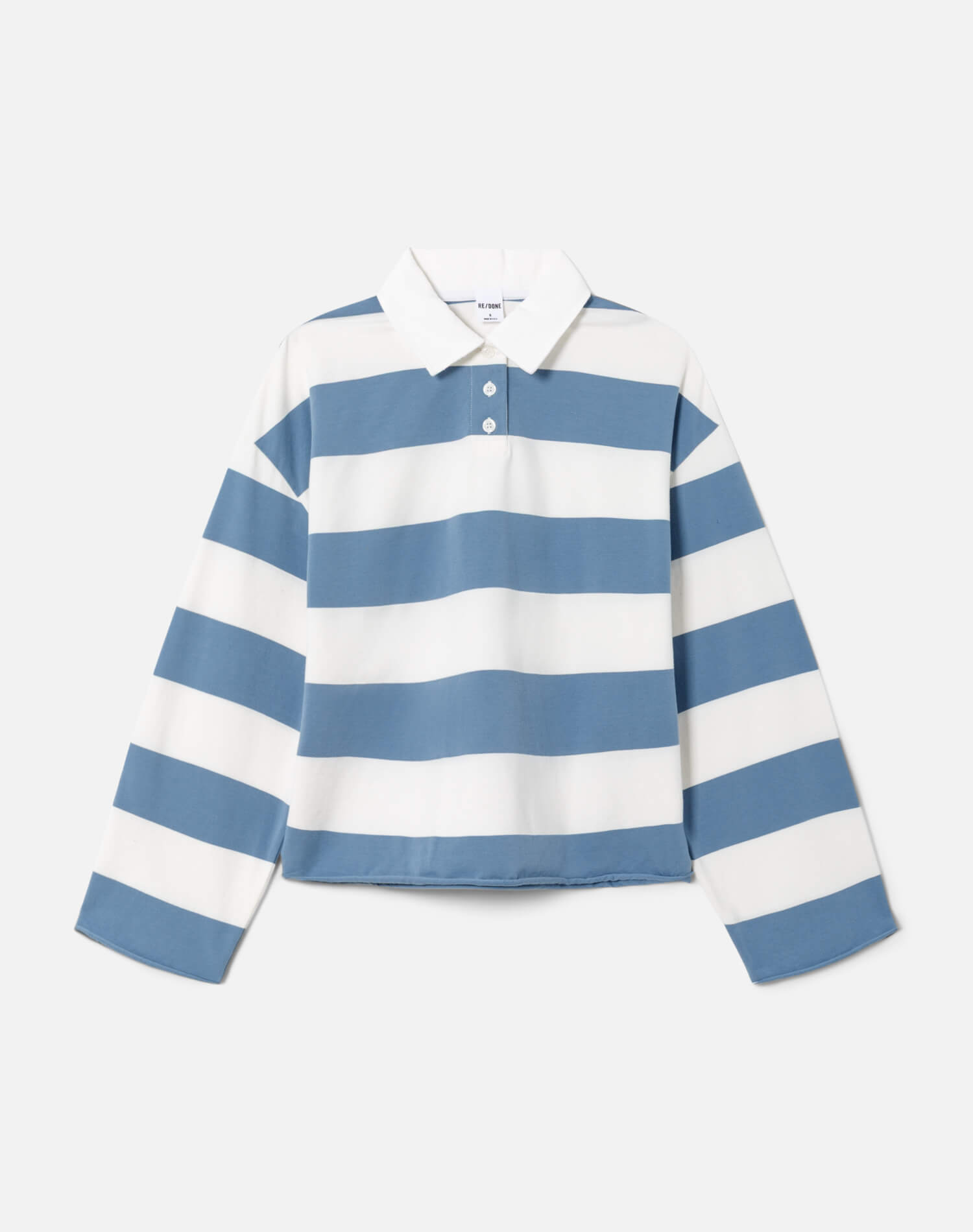 Cut Off Rugby Polo - Bluebird Ivory