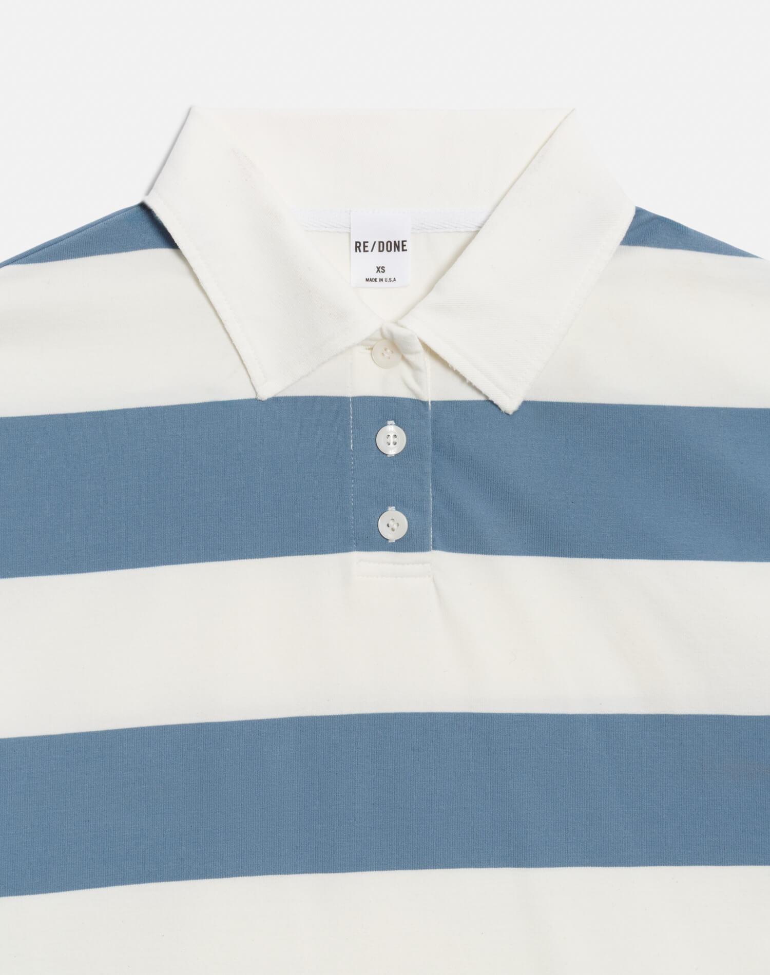 Cut Off Rugby Polo - Bluebird Ivory