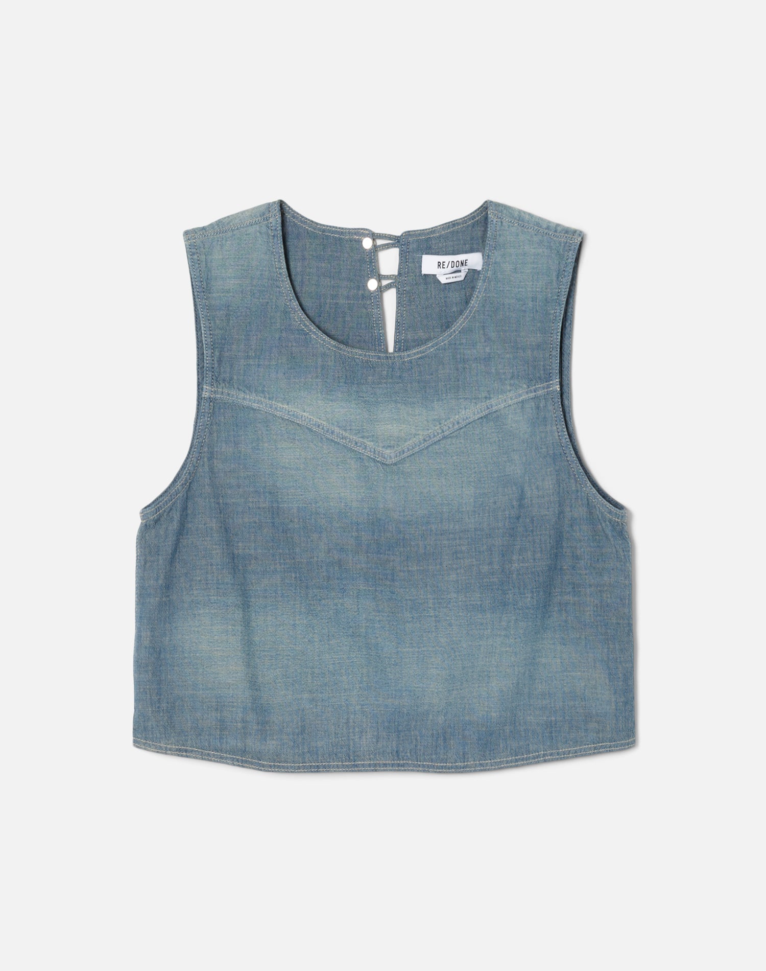 Chambray Sleeveless Top - Amore Indigo