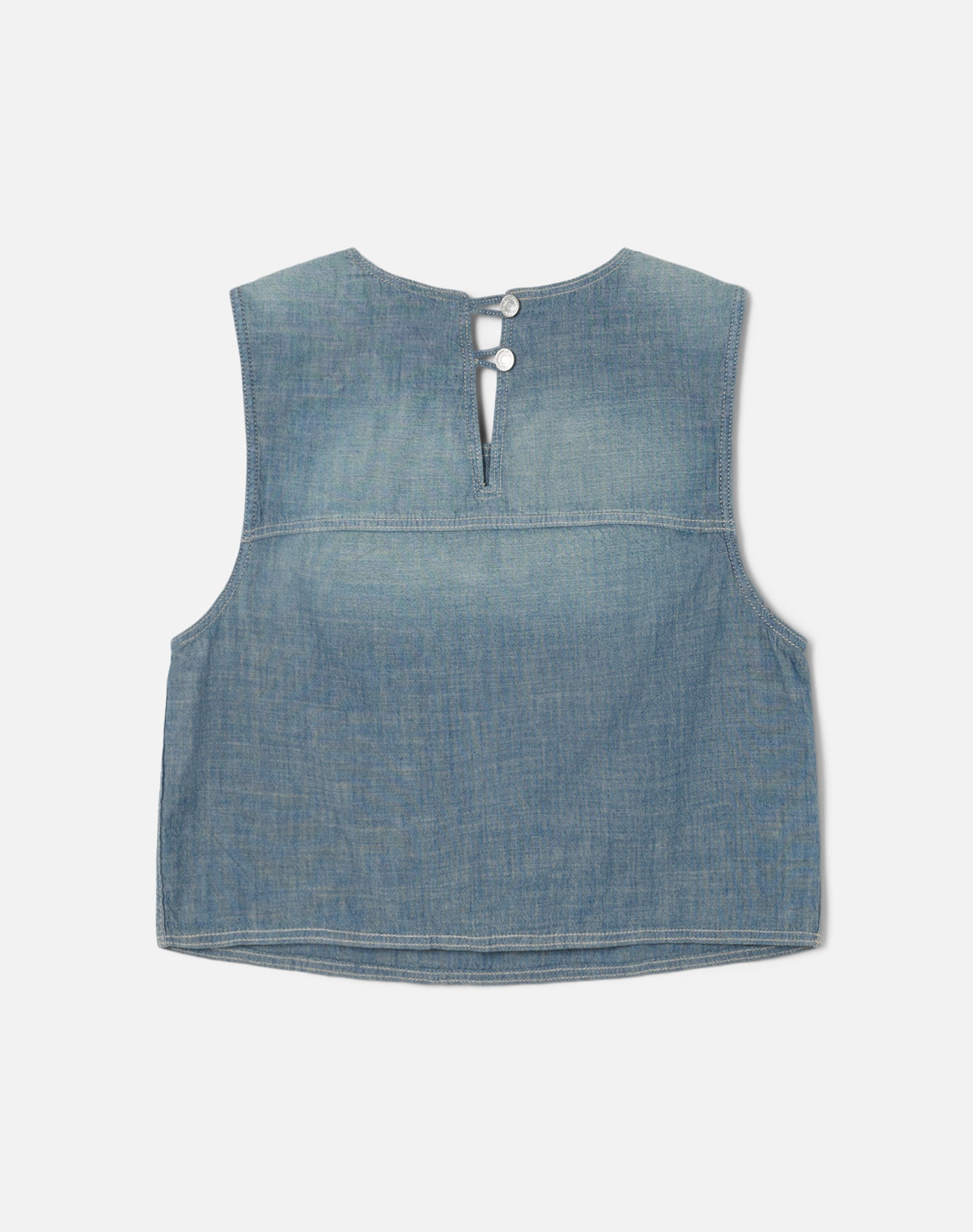 Chambray Sleeveless Top - Amore Indigo