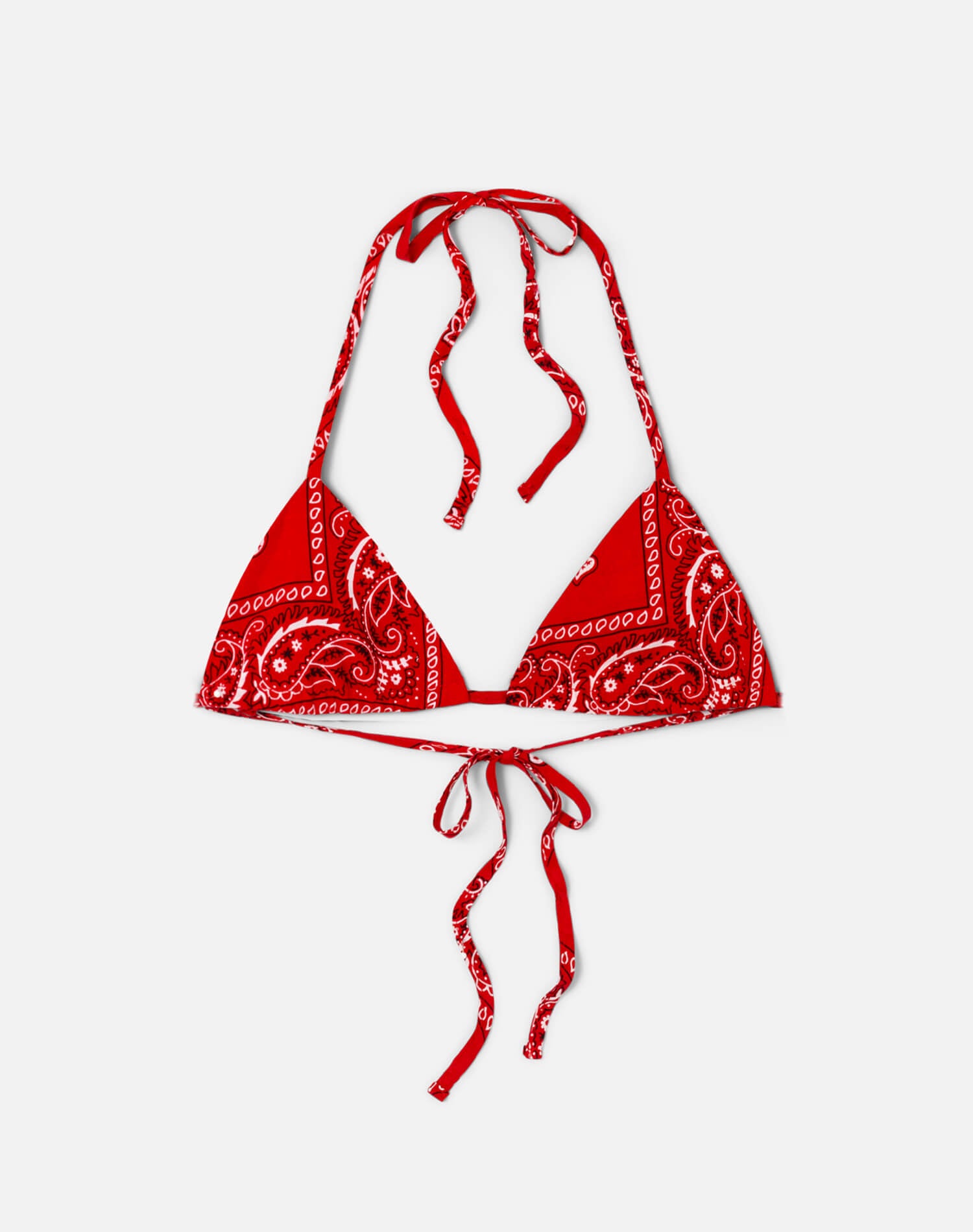 Upcycled Lola Tie Top - Red Bandana